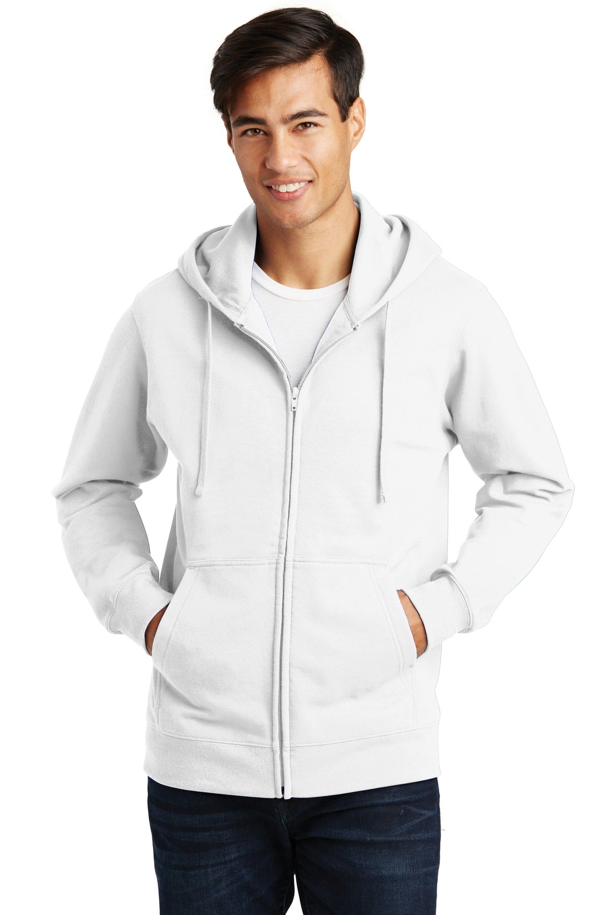 Custom Embroidered - Port & Company® Fan Favorite Fleece Full-Zip Hooded Sweatshirt. PC850ZH