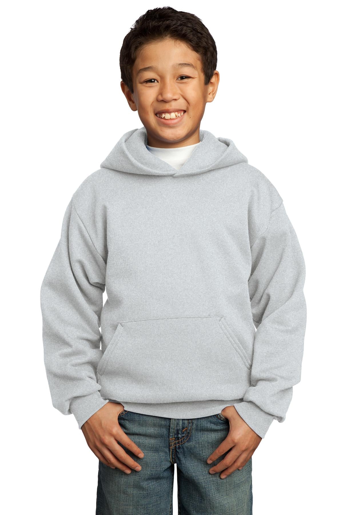 Custom Embroidered - Port & Company® - Youth Core Fleece Pullover Hooded Sweatshirt.  PC90YH