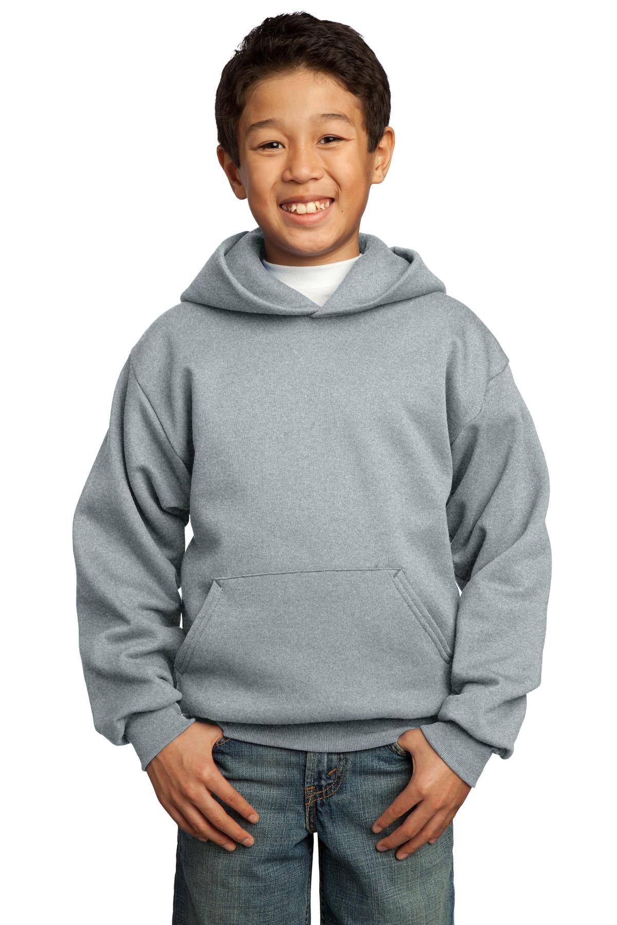 Custom Embroidered - Port & Company® - Youth Core Fleece Pullover Hooded Sweatshirt.  PC90YH