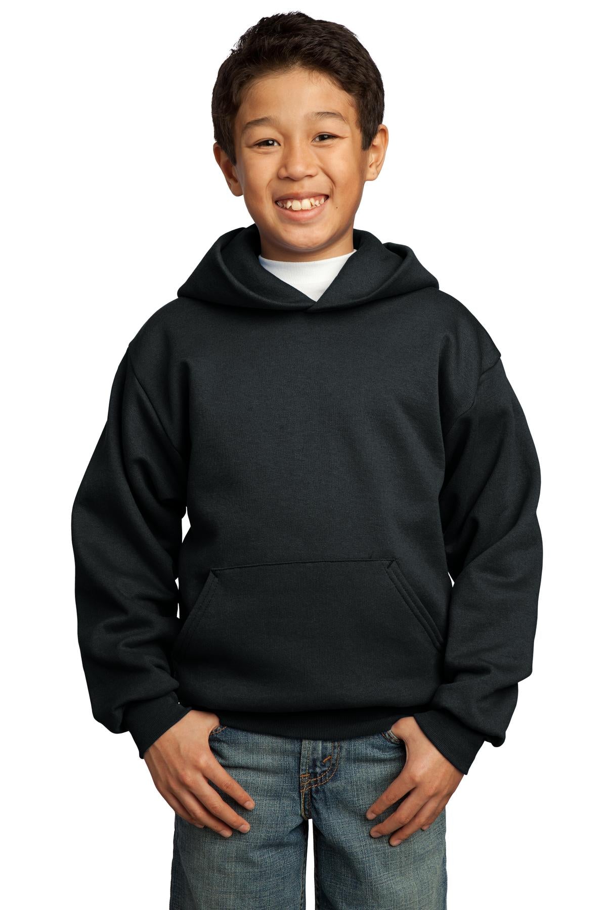 Custom Embroidered - Port & Company® - Youth Core Fleece Pullover Hooded Sweatshirt.  PC90YH