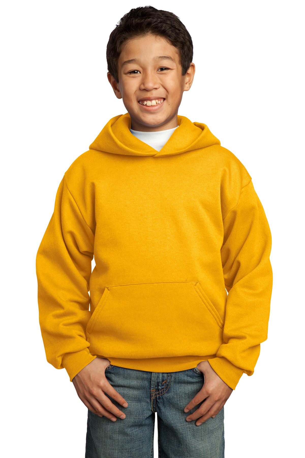 Custom Embroidered - Port & Company® - Youth Core Fleece Pullover Hooded Sweatshirt.  PC90YH