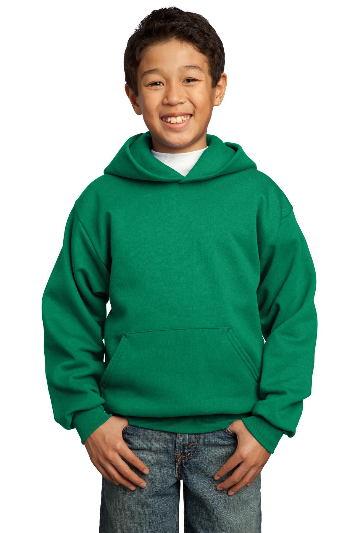Custom Embroidered - Port & Company® - Youth Core Fleece Pullover Hooded Sweatshirt.  PC90YH