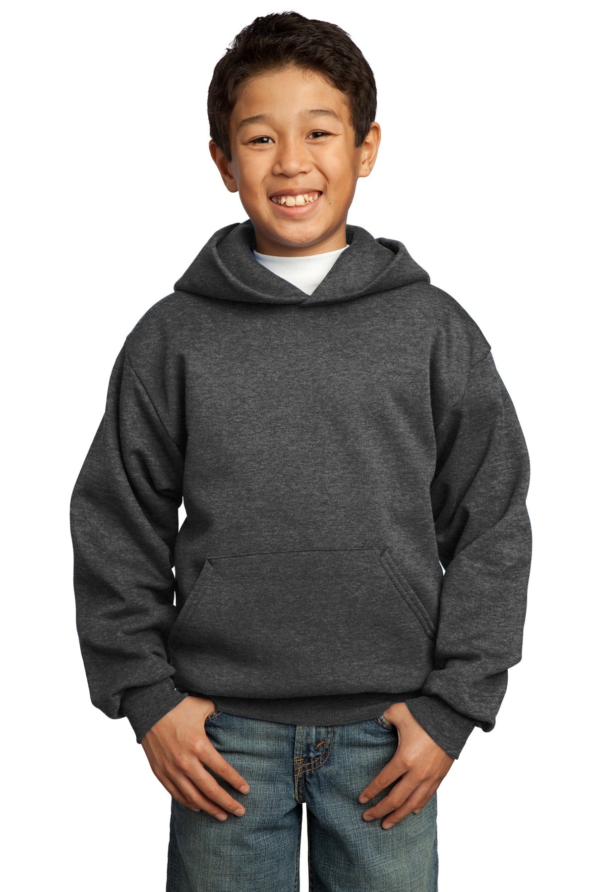 Custom Embroidered - Port & Company® - Youth Core Fleece Pullover Hooded Sweatshirt.  PC90YH