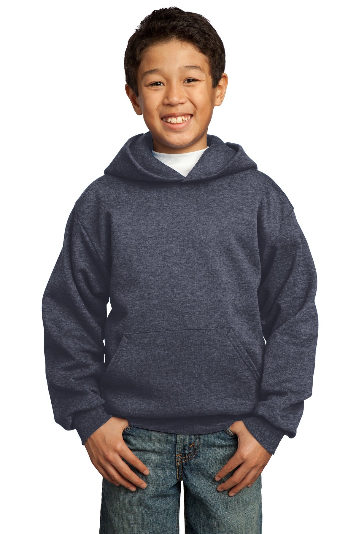 Custom Embroidered - Port & Company® - Youth Core Fleece Pullover Hooded Sweatshirt.  PC90YH