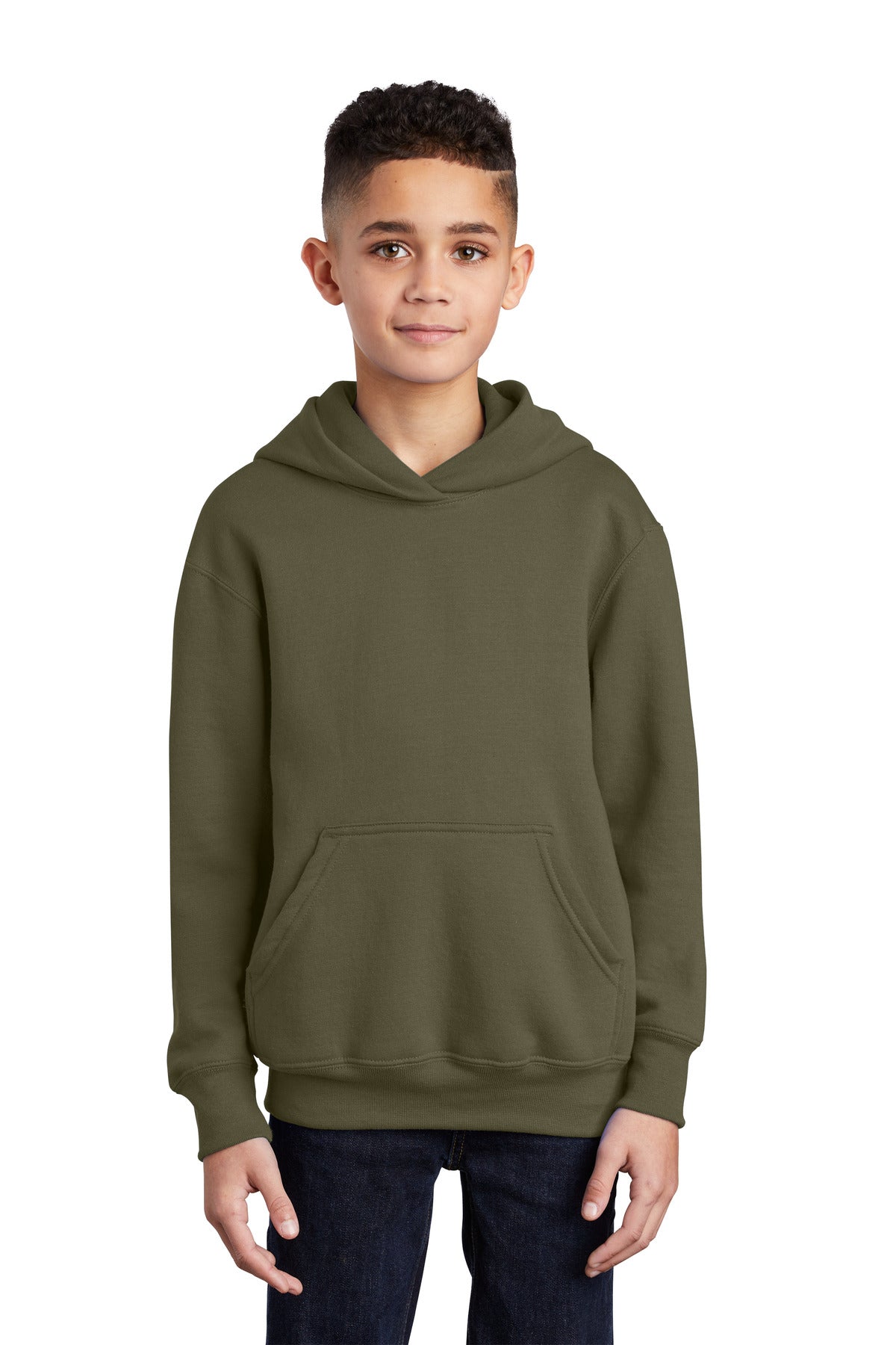 Custom Embroidered - Port & Company® - Youth Core Fleece Pullover Hooded Sweatshirt.  PC90YH