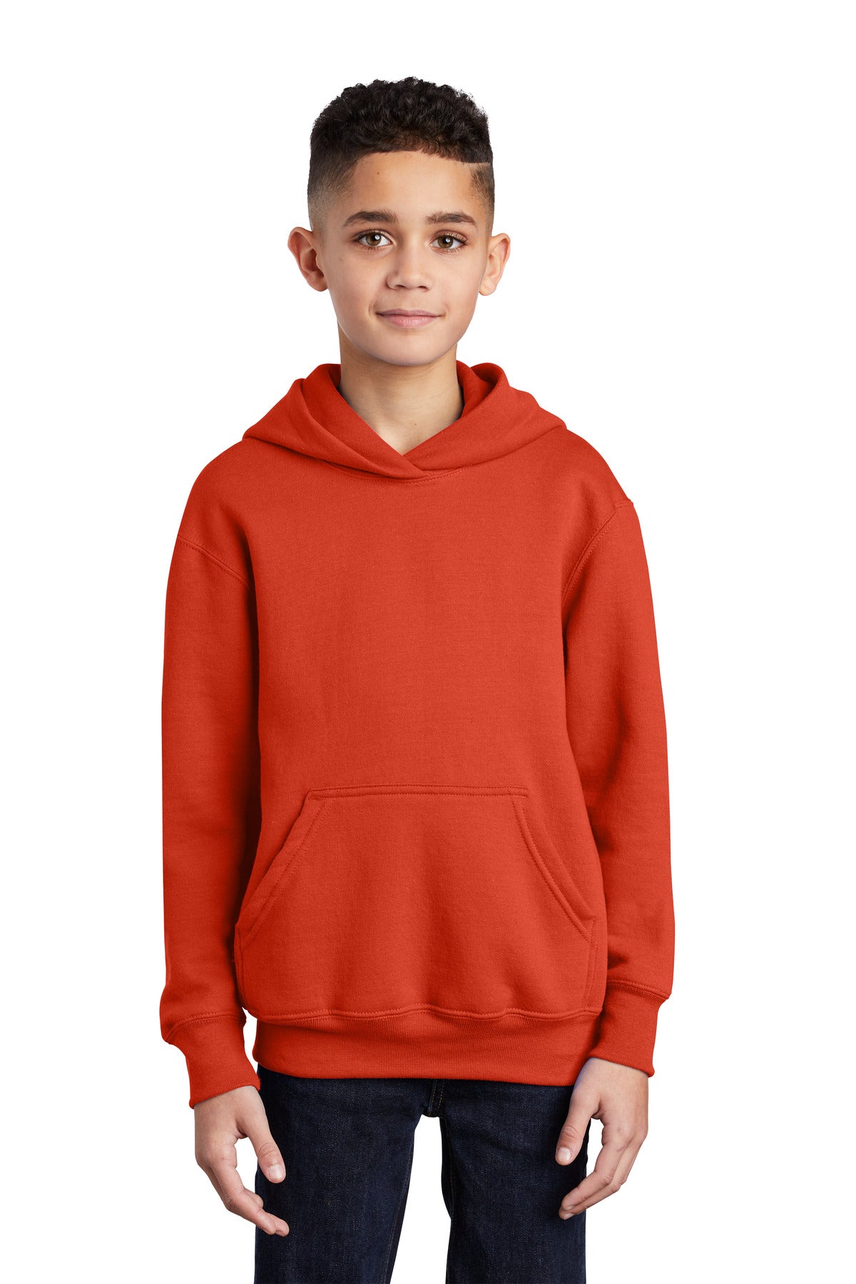 Custom Embroidered - Port & Company® - Youth Core Fleece Pullover Hooded Sweatshirt.  PC90YH