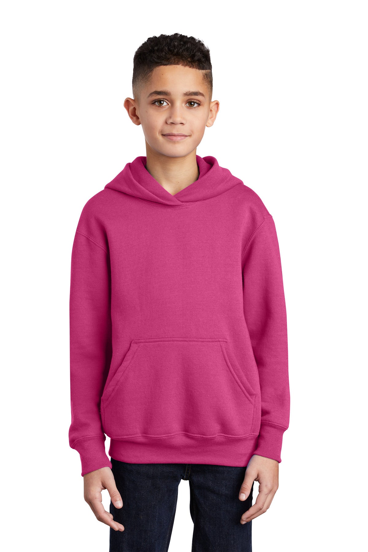 Custom Embroidered - Port & Company® - Youth Core Fleece Pullover Hooded Sweatshirt.  PC90YH