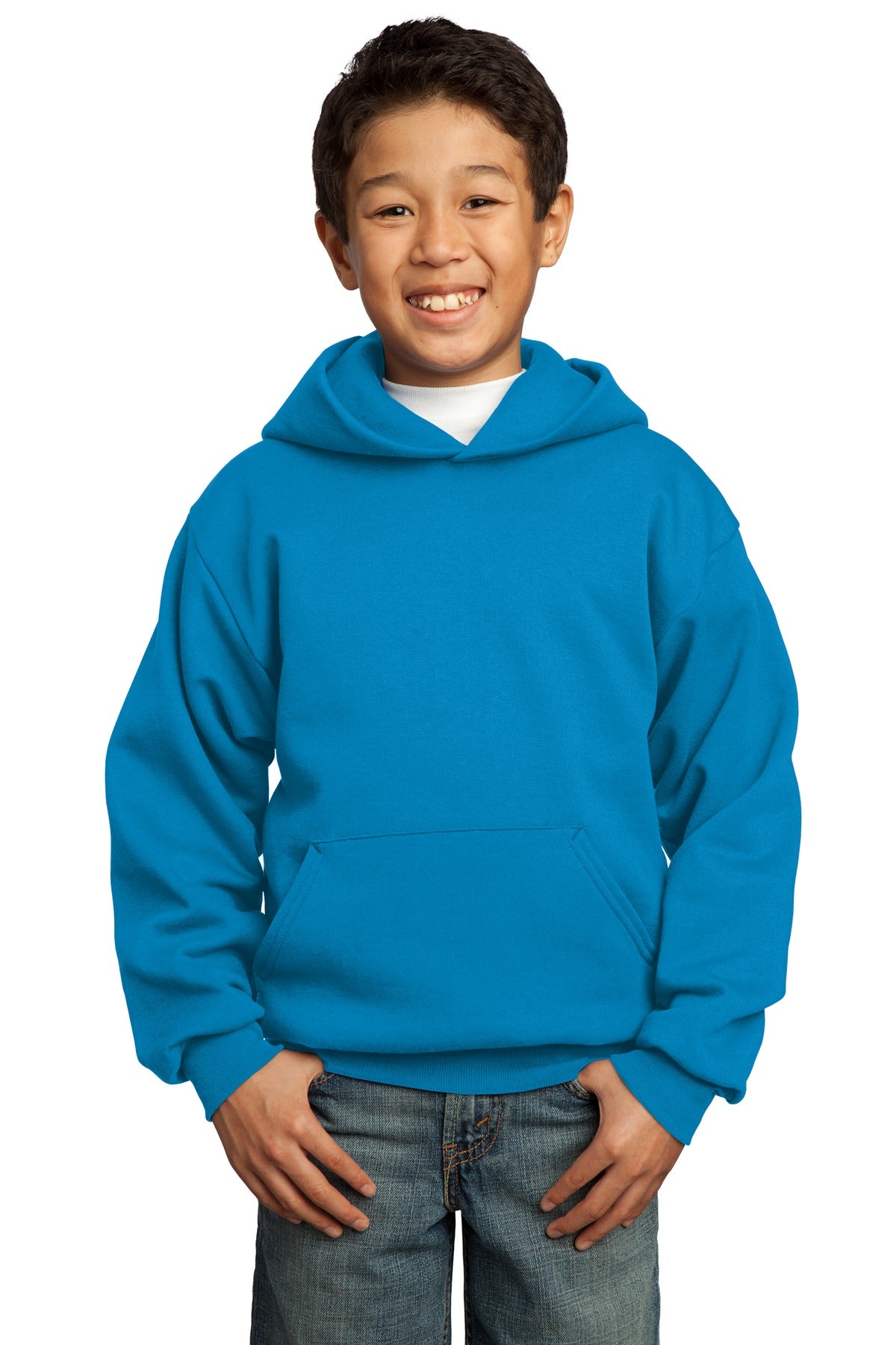 Custom Embroidered - Port & Company® - Youth Core Fleece Pullover Hooded Sweatshirt.  PC90YH