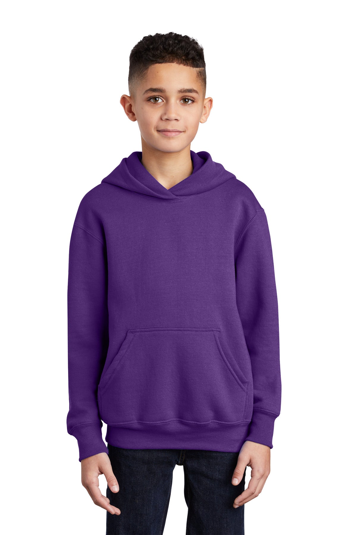Custom Embroidered - Port & Company® - Youth Core Fleece Pullover Hooded Sweatshirt.  PC90YH