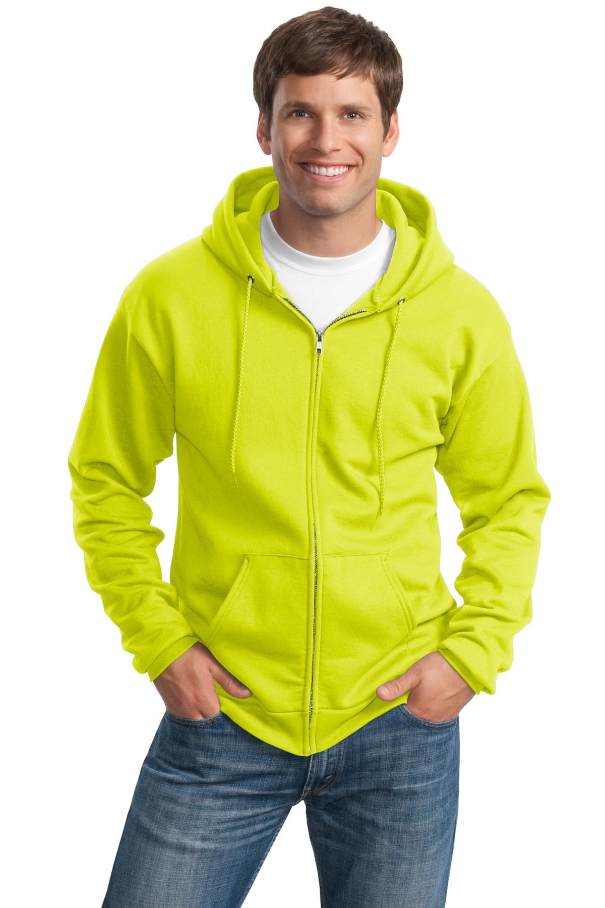 Custom Embroidered - Port & Company® Tall Essential Fleece Full-Zip Hooded Sweatshirt. PC90ZHT