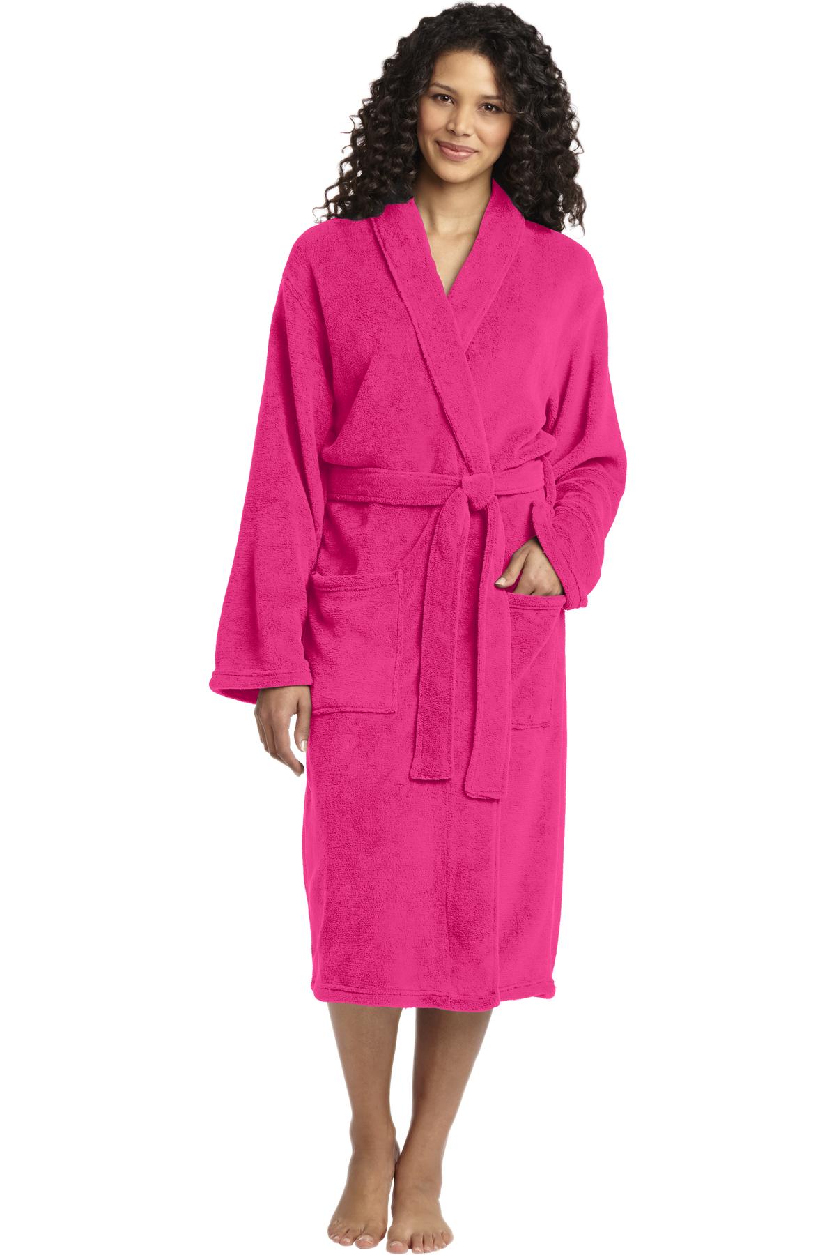Custom Embroidery or DTF Print - Port Authority ®  Plush Microfleece Shawl Collar Robe. R102