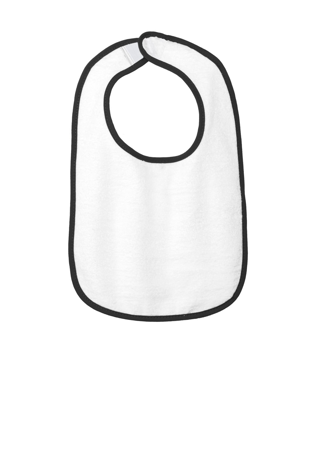 Custom Embroidered or DTF Printed - Rabbit Skins ™  Infant Contrast Trim Terry Bib. RS1003