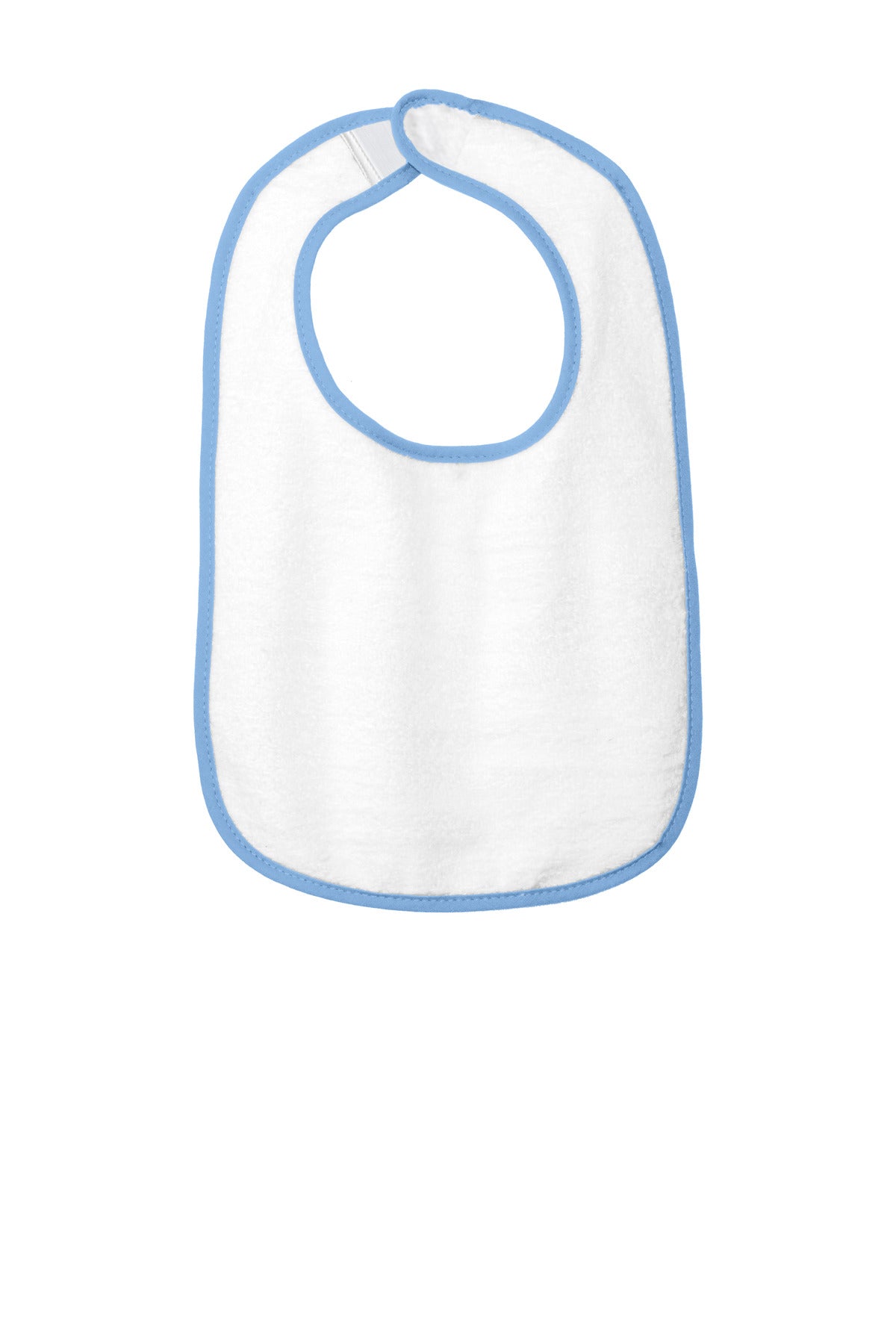 Custom Embroidered or DTF Printed - Rabbit Skins ™  Infant Contrast Trim Terry Bib. RS1003