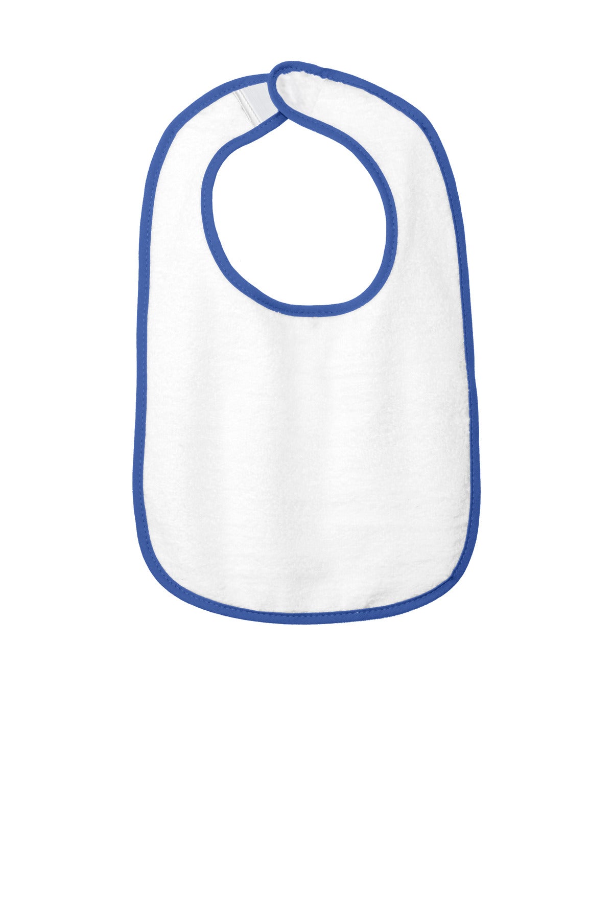 Custom Embroidered or DTF Printed - Rabbit Skins ™  Infant Contrast Trim Terry Bib. RS1003