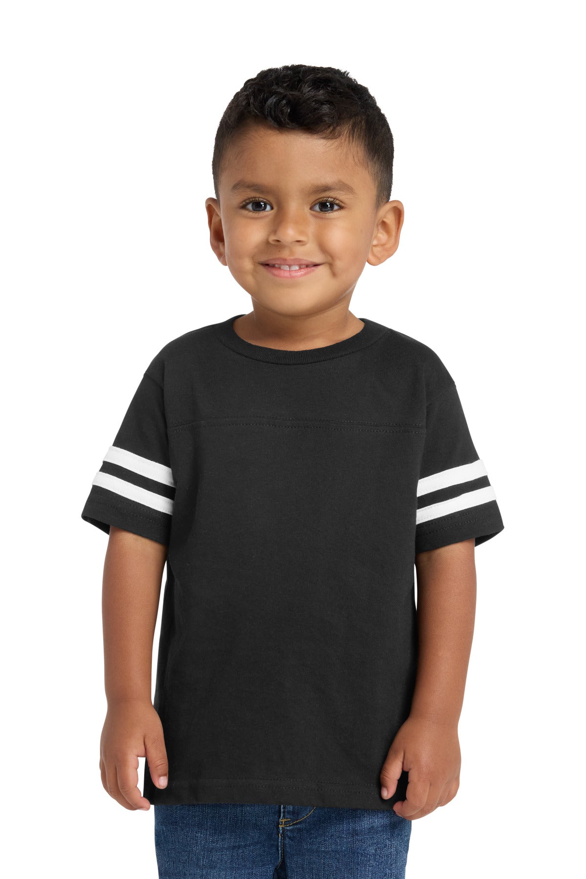 Custom Embroidered or DTF Printed - Rabbit Skins ™  Toddler Football Fine Jersey Tee. RS3037