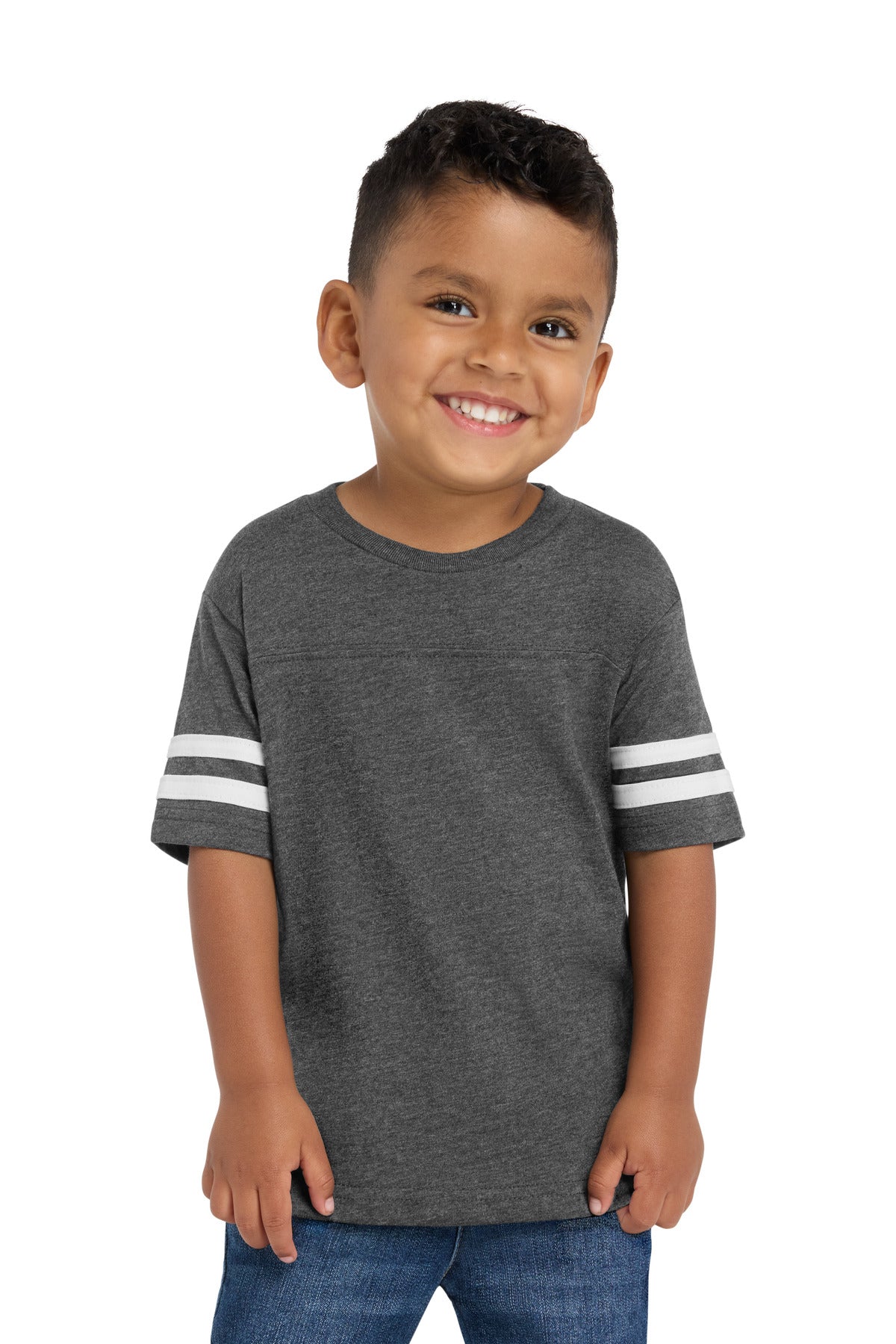 Custom Embroidered or DTF Printed - Rabbit Skins ™  Toddler Football Fine Jersey Tee. RS3037