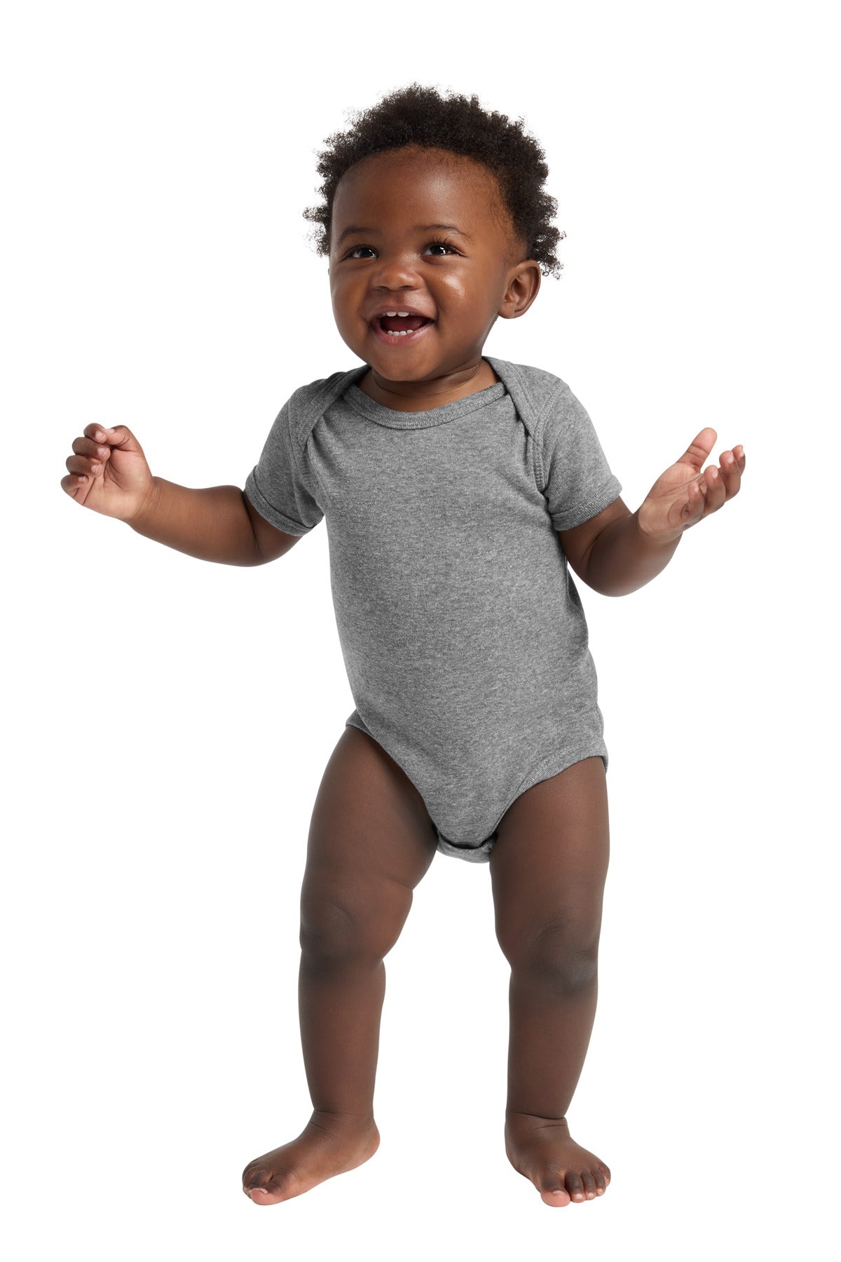 Custom Embroidered or DTF Printed - Rabbit Skins ™  Infant Short Sleeve Baby Rib Bodysuit. RS4400