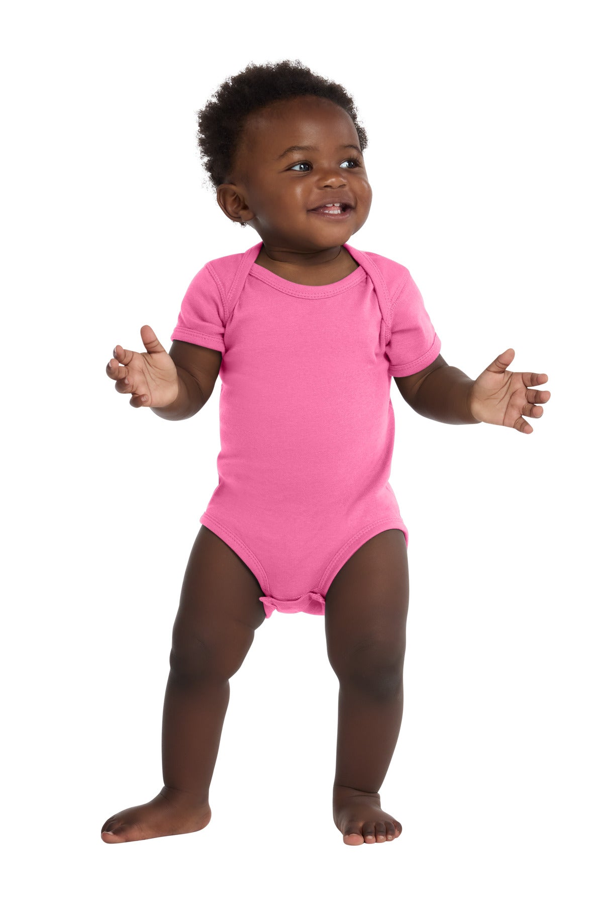 Custom Embroidered or DTF Printed - Rabbit Skins ™  Infant Short Sleeve Baby Rib Bodysuit. RS4400
