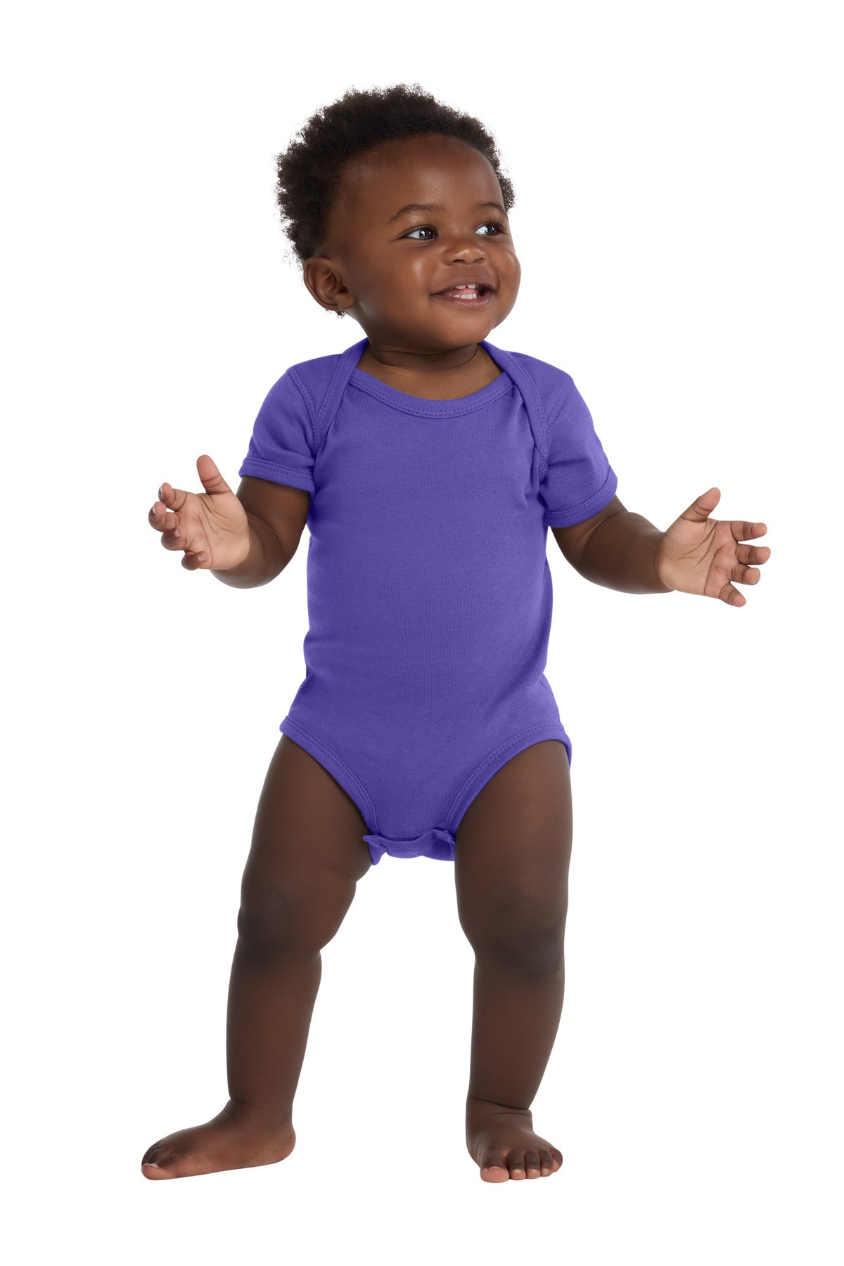 Custom Embroidered or DTF Printed - Rabbit Skins ™  Infant Short Sleeve Baby Rib Bodysuit. RS4400