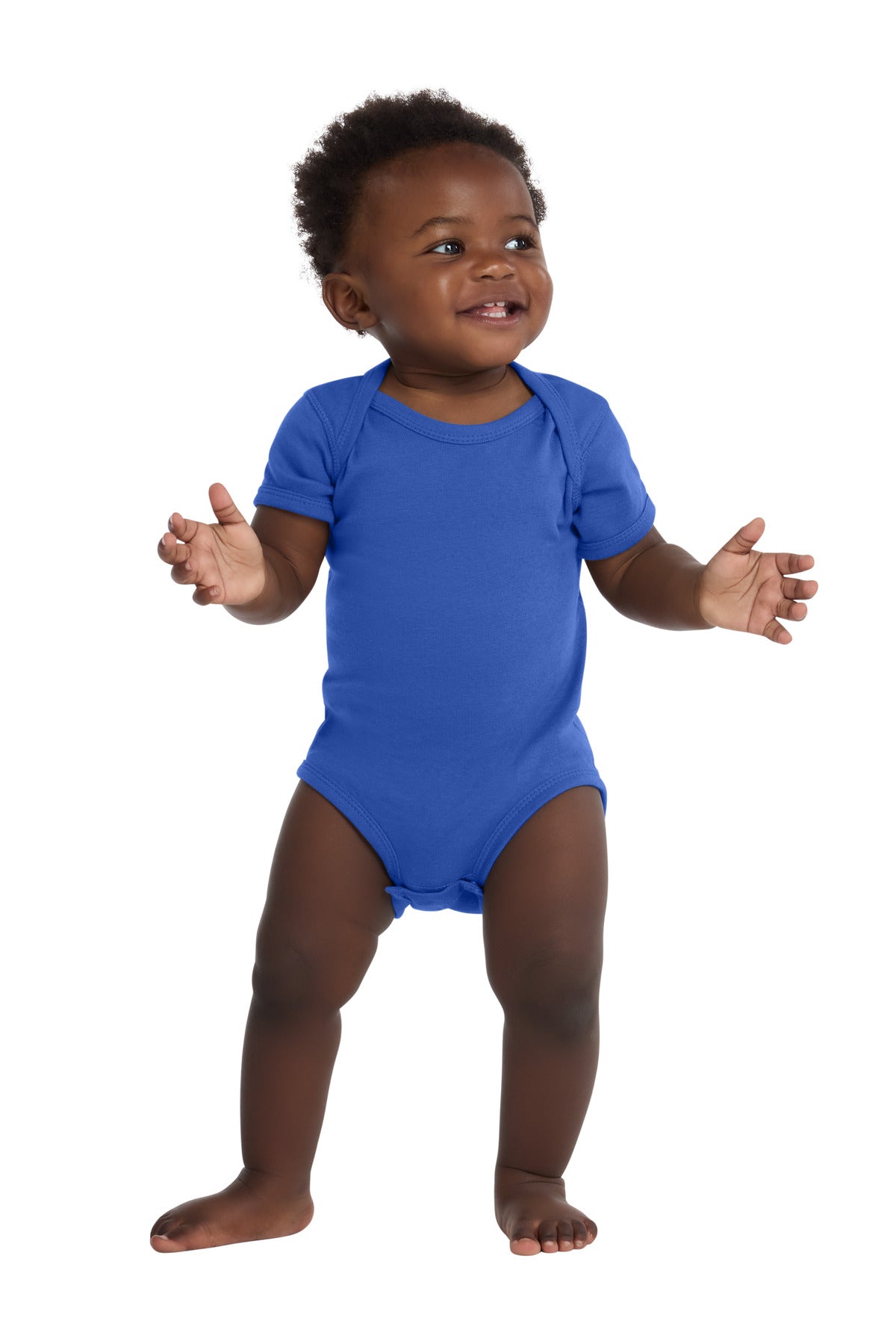Custom Embroidered or DTF Printed - Rabbit Skins ™  Infant Short Sleeve Baby Rib Bodysuit. RS4400