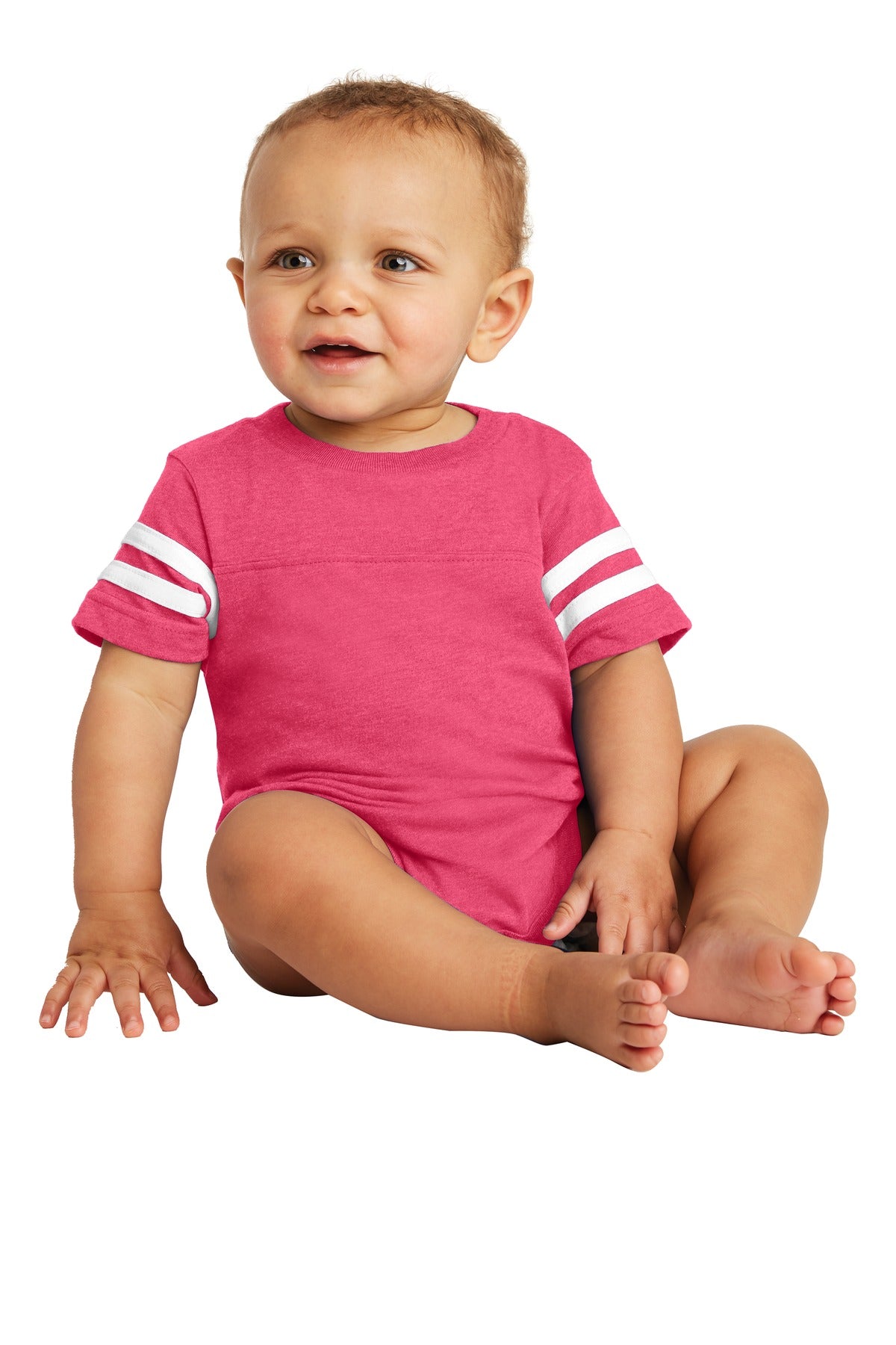 Custom Embroidered or DTF Printed - Rabbit Skins ™  Infant Football Fine Jersey Bodysuit. RS4437