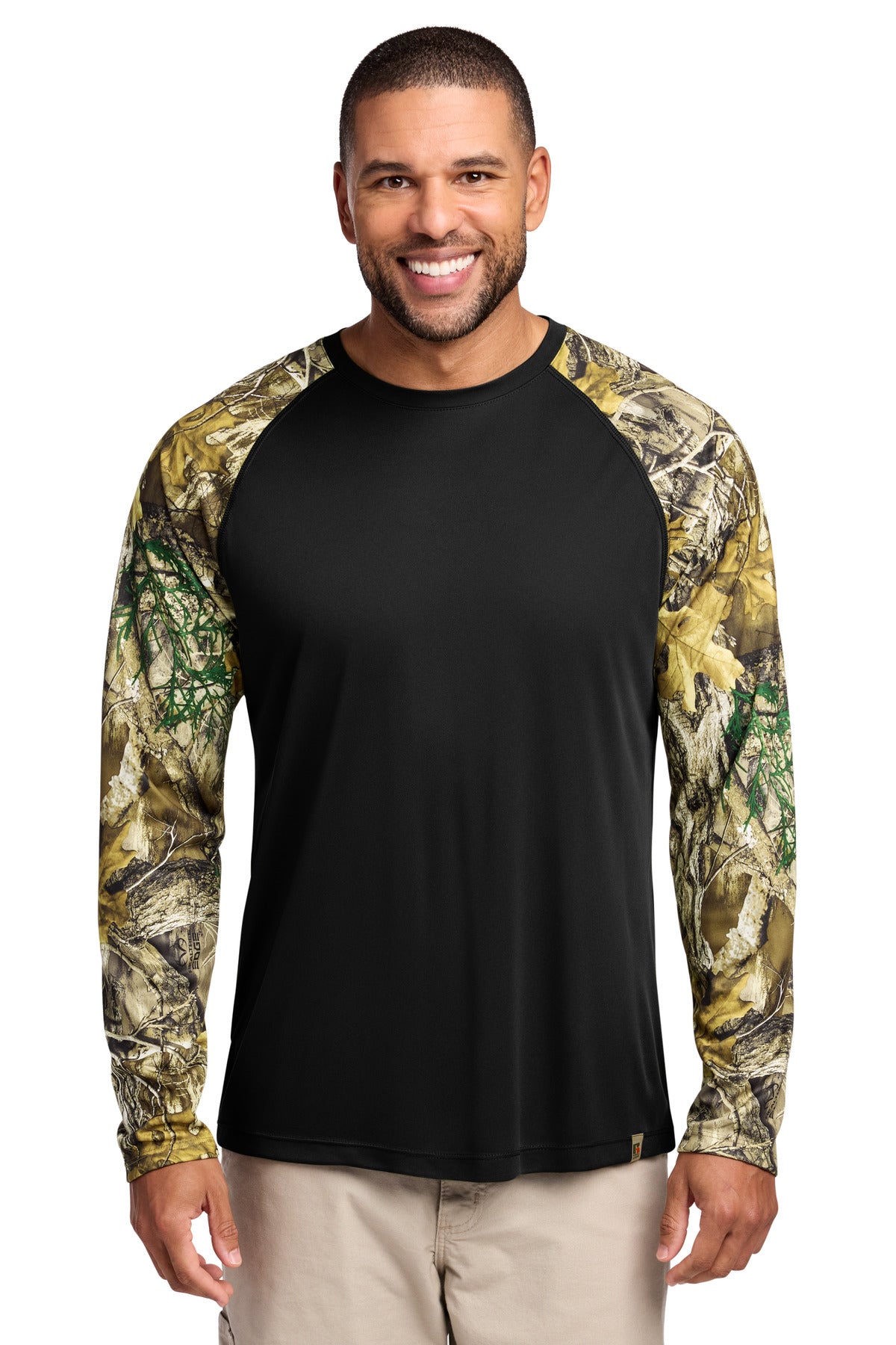 Custom Embroidery or DTF Print - Russell Outdoors ™  Realtree ®  Colorblock Performance Long Sleeve Tee RU151LS