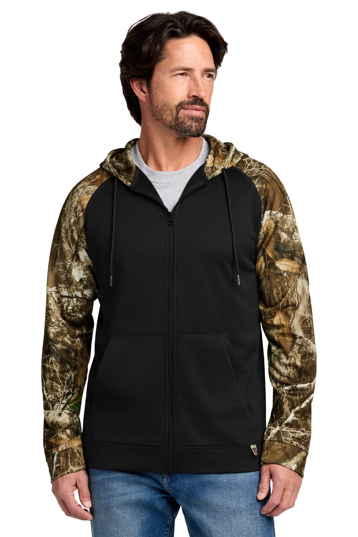 Custom Embroidery or DTF Print - Russell Outdoors ™  Realtree ®  Performance Colorblock Full-Zip Hoodie RU452