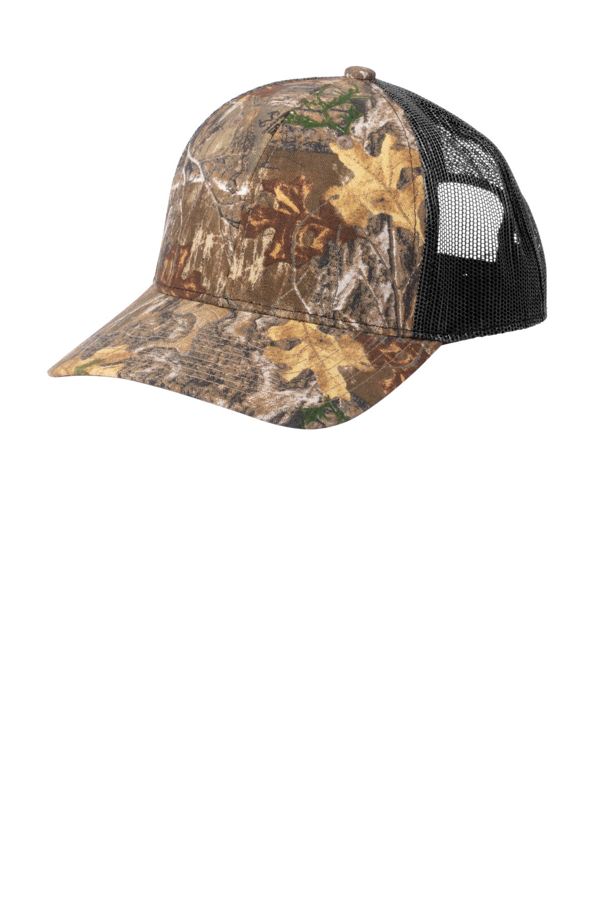 Custom Embroidery or DTF Print - Russell Outdoors ™  Camo Snapback Trucker Cap RU900