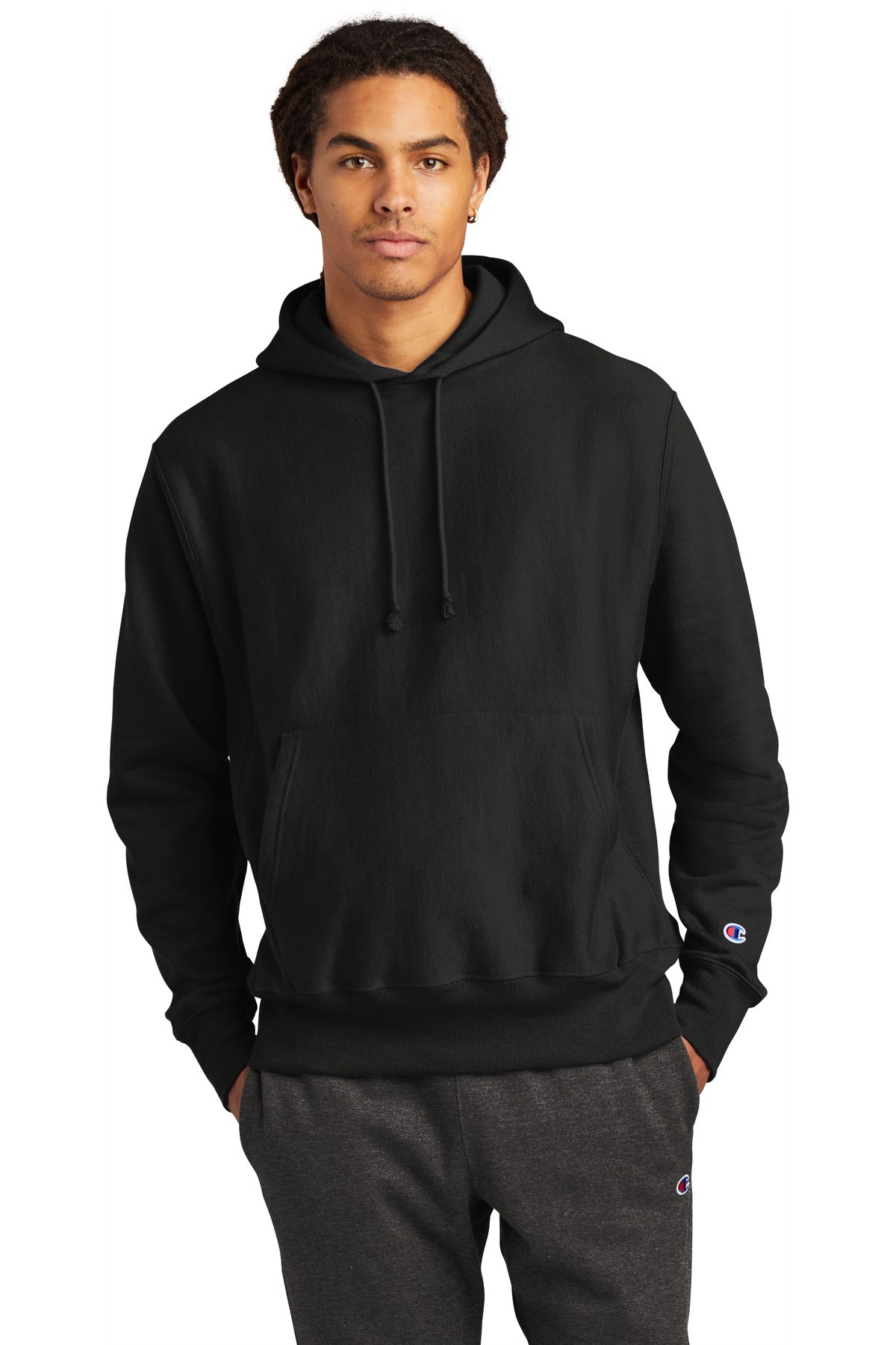 Custom Embroidery or DTF Print - Champion  ®   Reverse Weave  ®   Hooded Sweatshirt S101