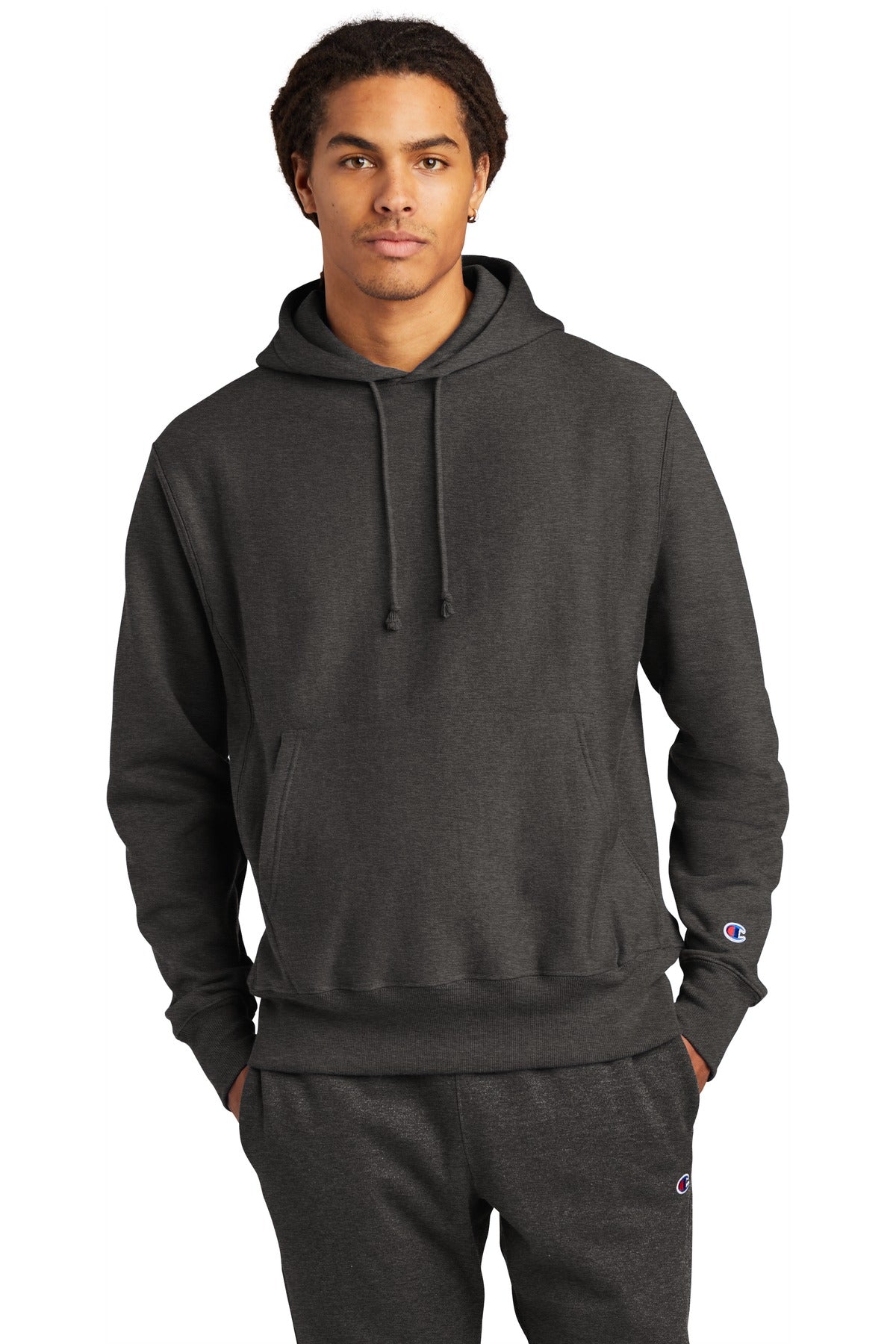 Custom Embroidery or DTF Print - Champion  ®   Reverse Weave  ®   Hooded Sweatshirt S101