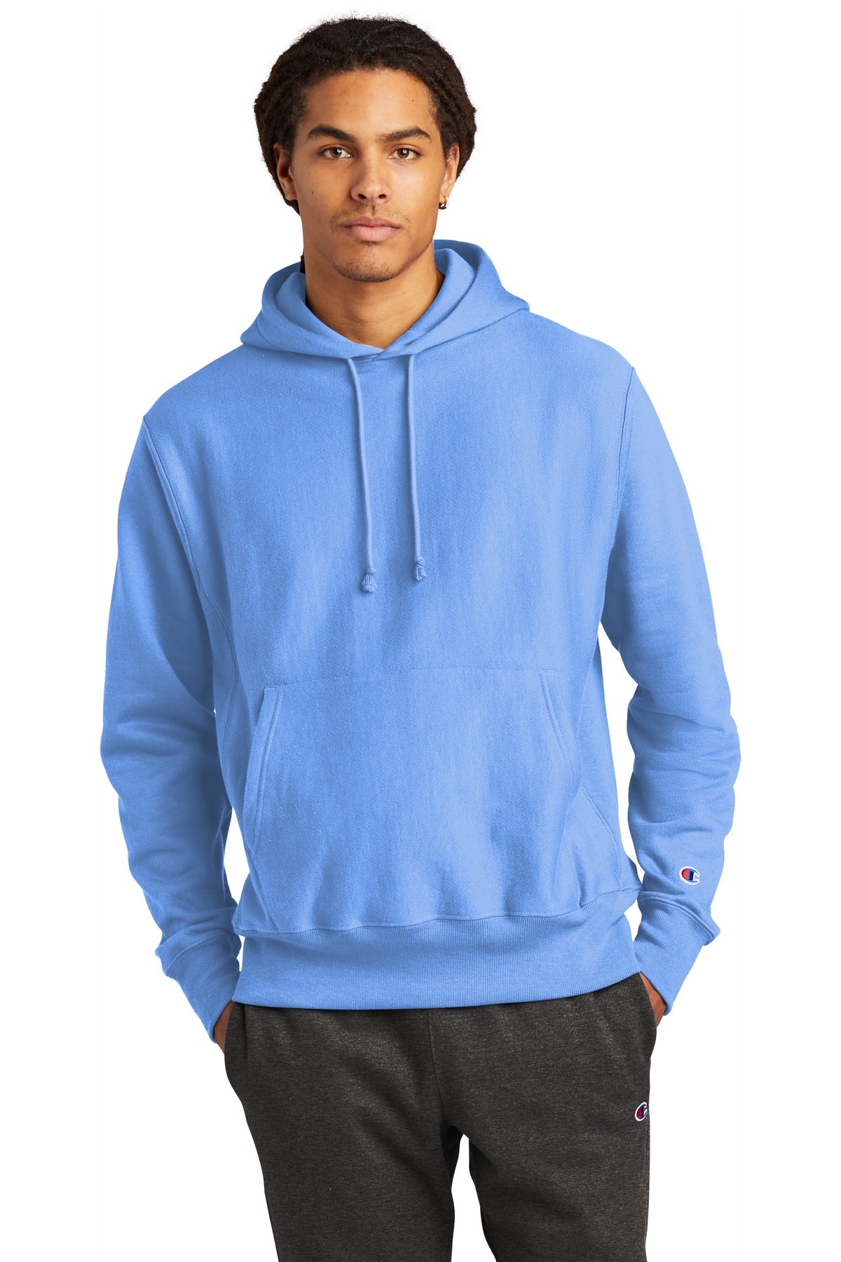 Custom Embroidery or DTF Print - Champion  ®   Reverse Weave  ®   Hooded Sweatshirt S101