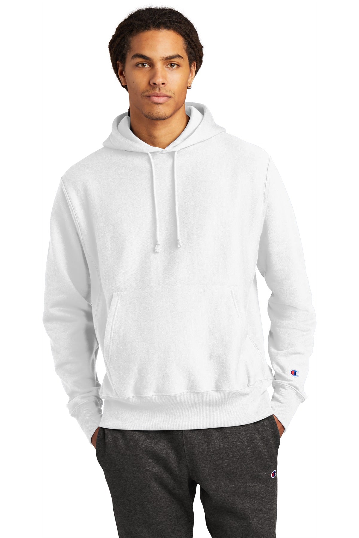 Custom Embroidery or DTF Print - Champion  ®   Reverse Weave  ®   Hooded Sweatshirt S101