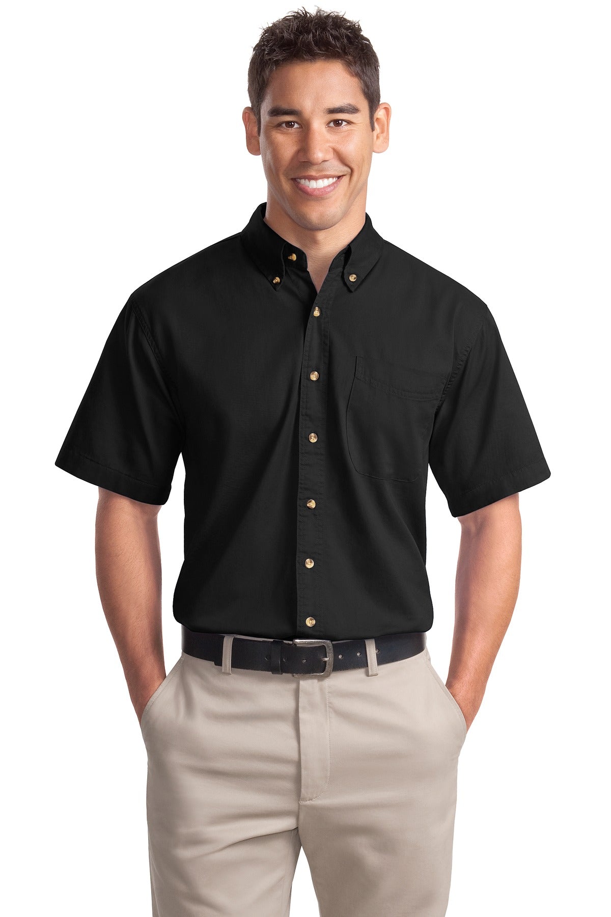 Custom Embroidered - Port Authority© Short Sleeve Twill Shirt. S500T