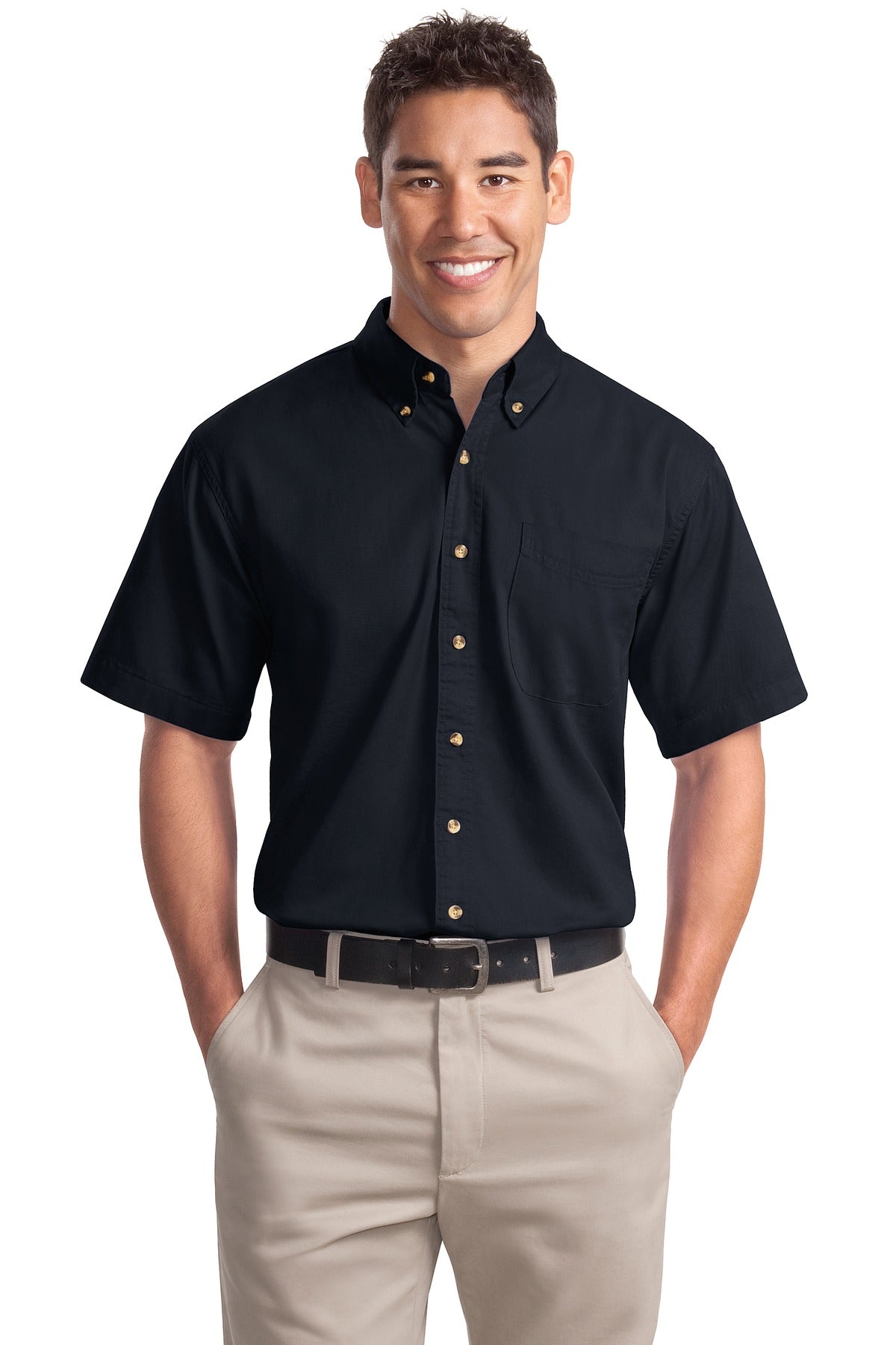 Custom Embroidered - Port Authority© Short Sleeve Twill Shirt. S500T