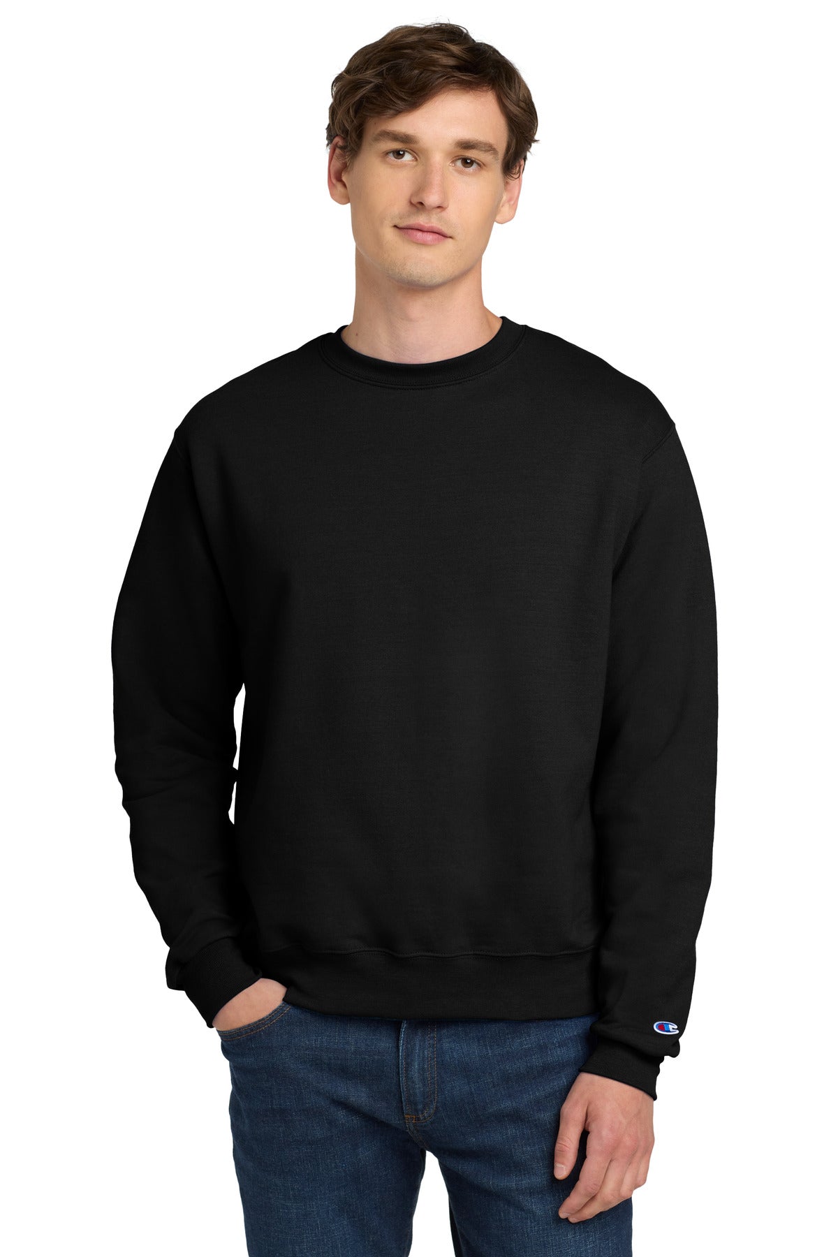 Custom Embroidery or DTF Print - Champion ®   Powerblend ®  Crewneck Sweatshirt. S6000