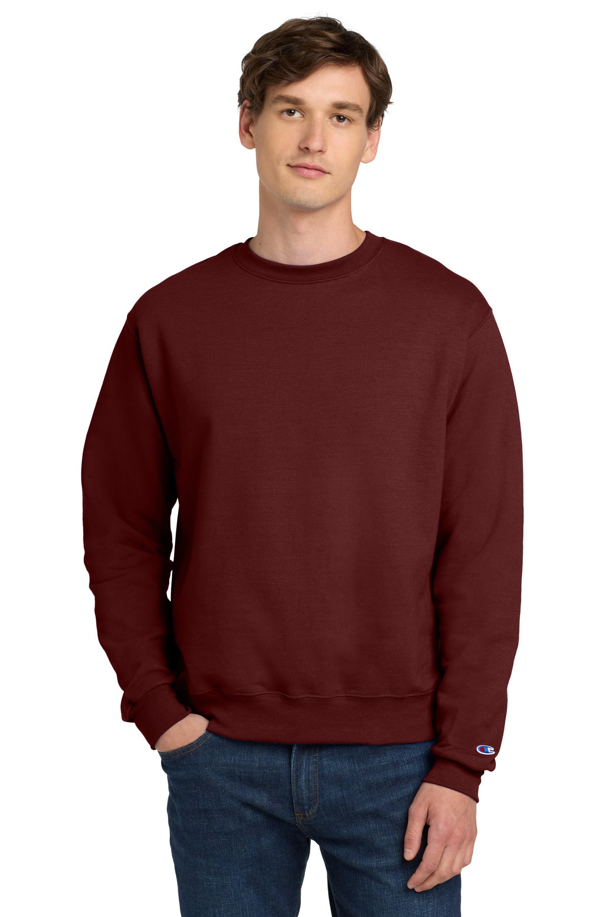 Custom Embroidery or DTF Print - Champion ®   Powerblend ®  Crewneck Sweatshirt. S6000