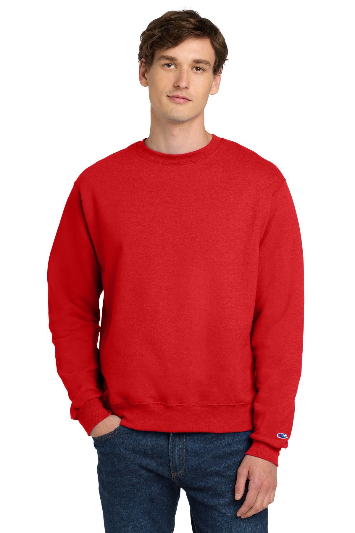 Custom Embroidery or DTF Print - Champion ®   Powerblend ®  Crewneck Sweatshirt. S6000