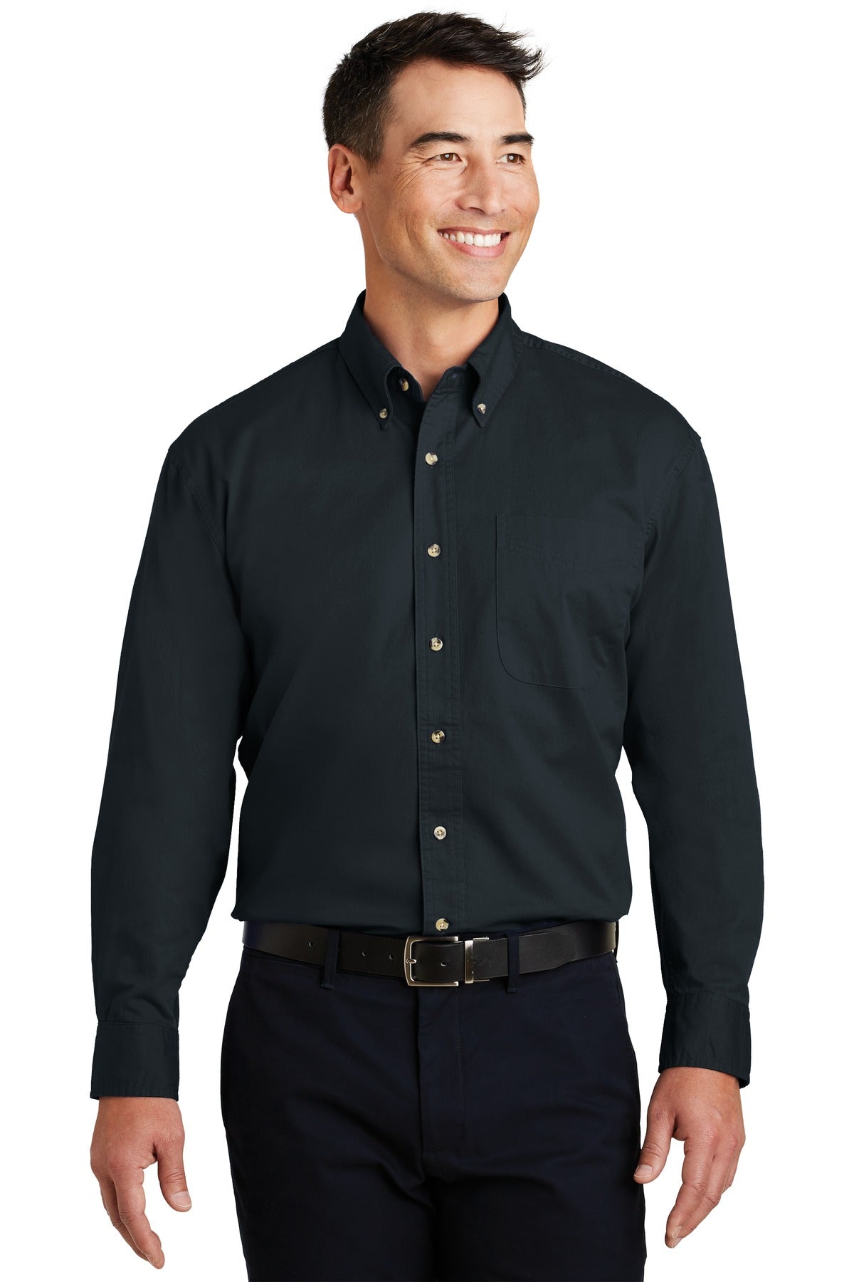 Custom Embroidered - Port Authority© Long Sleeve Twill Shirt.  S600T