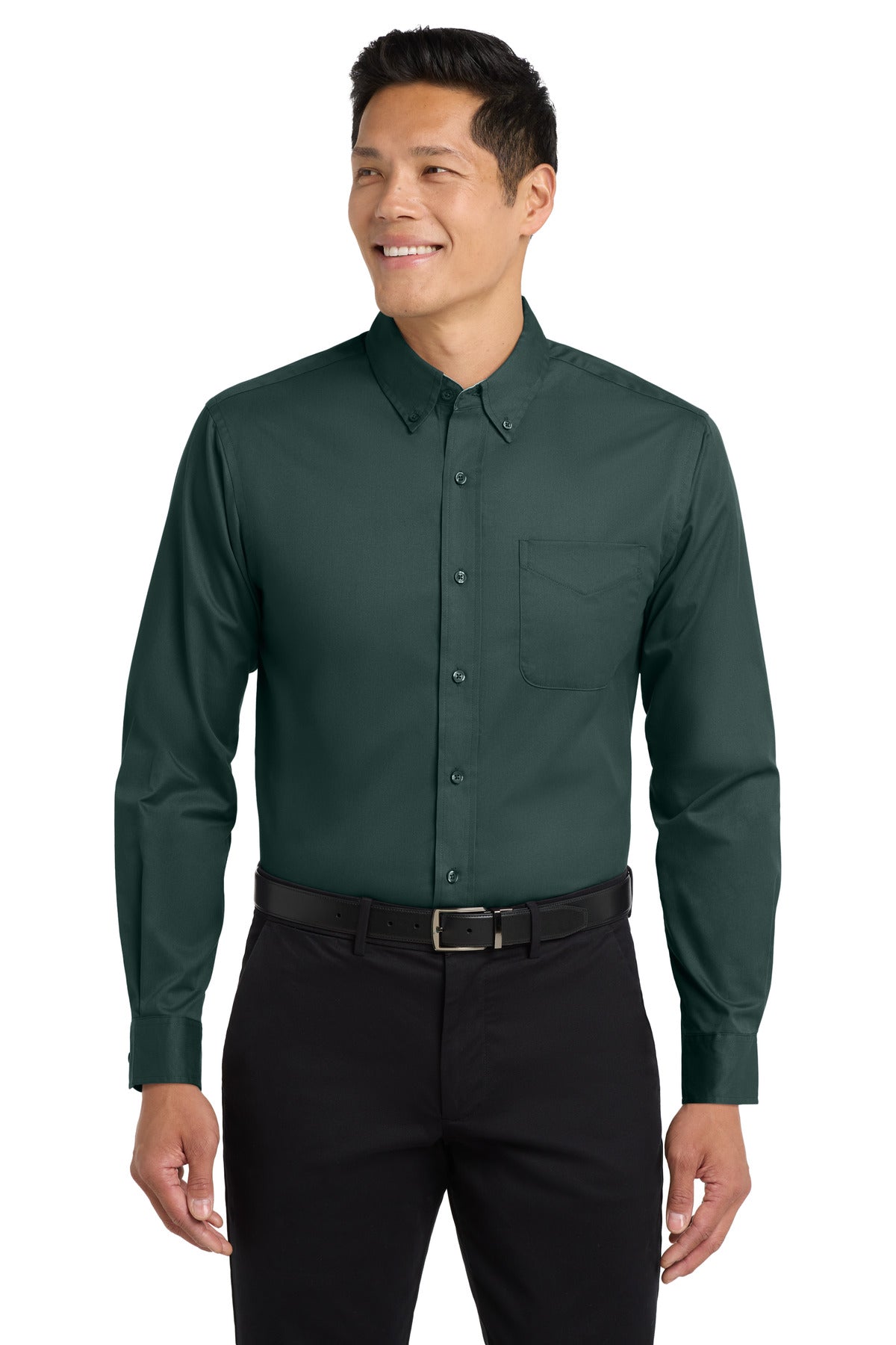 Custom Embroidery or DTF Print - Port Authority ®  Extended Size Long Sleeve Easy Care Shirt S608ES