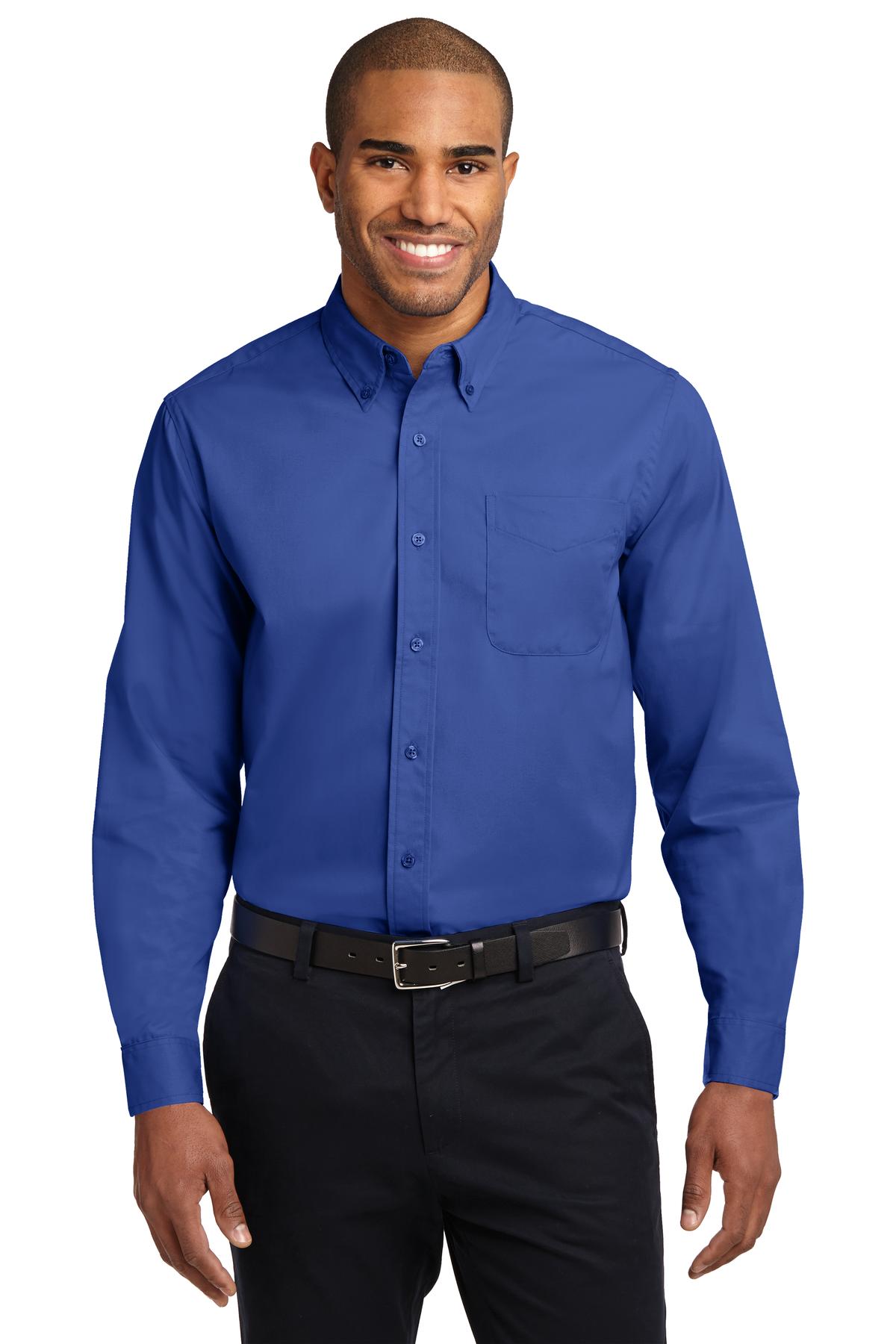 Custom Embroidered - Port Authority© Extended Size Long Sleeve Easy Care Shirt S608ES