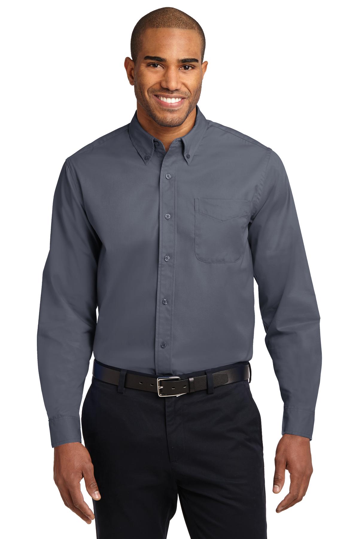 Custom Embroidered - Port Authority© Extended Size Long Sleeve Easy Care Shirt S608ES