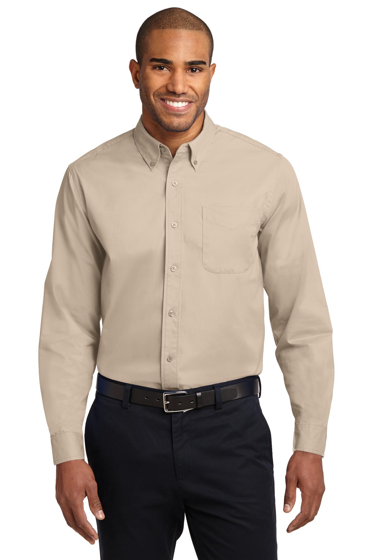 Custom Embroidered - Port Authority© Extended Size Long Sleeve Easy Care Shirt S608ES