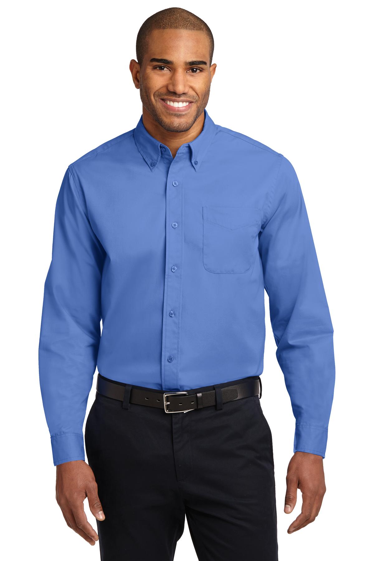 Custom Embroidered - Port Authority© Extended Size Long Sleeve Easy Care Shirt S608ES