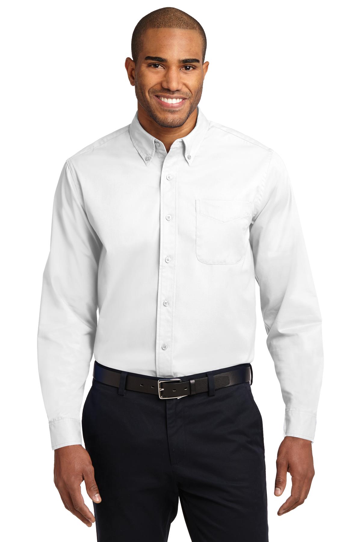 Custom Embroidered - Port Authority© Extended Size Long Sleeve Easy Care Shirt S608ES