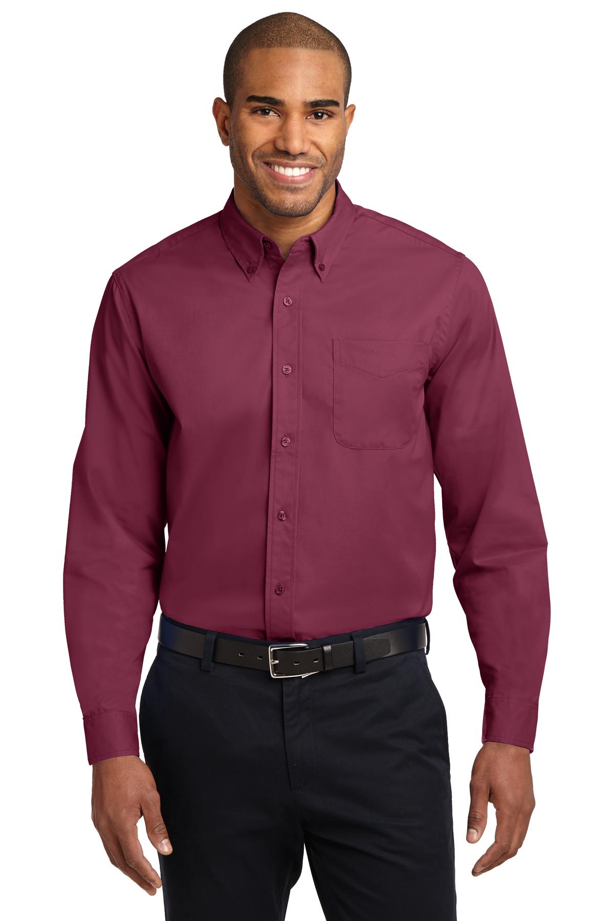 Custom Embroidered - Port Authority© Long Sleeve Easy Care Shirt S608