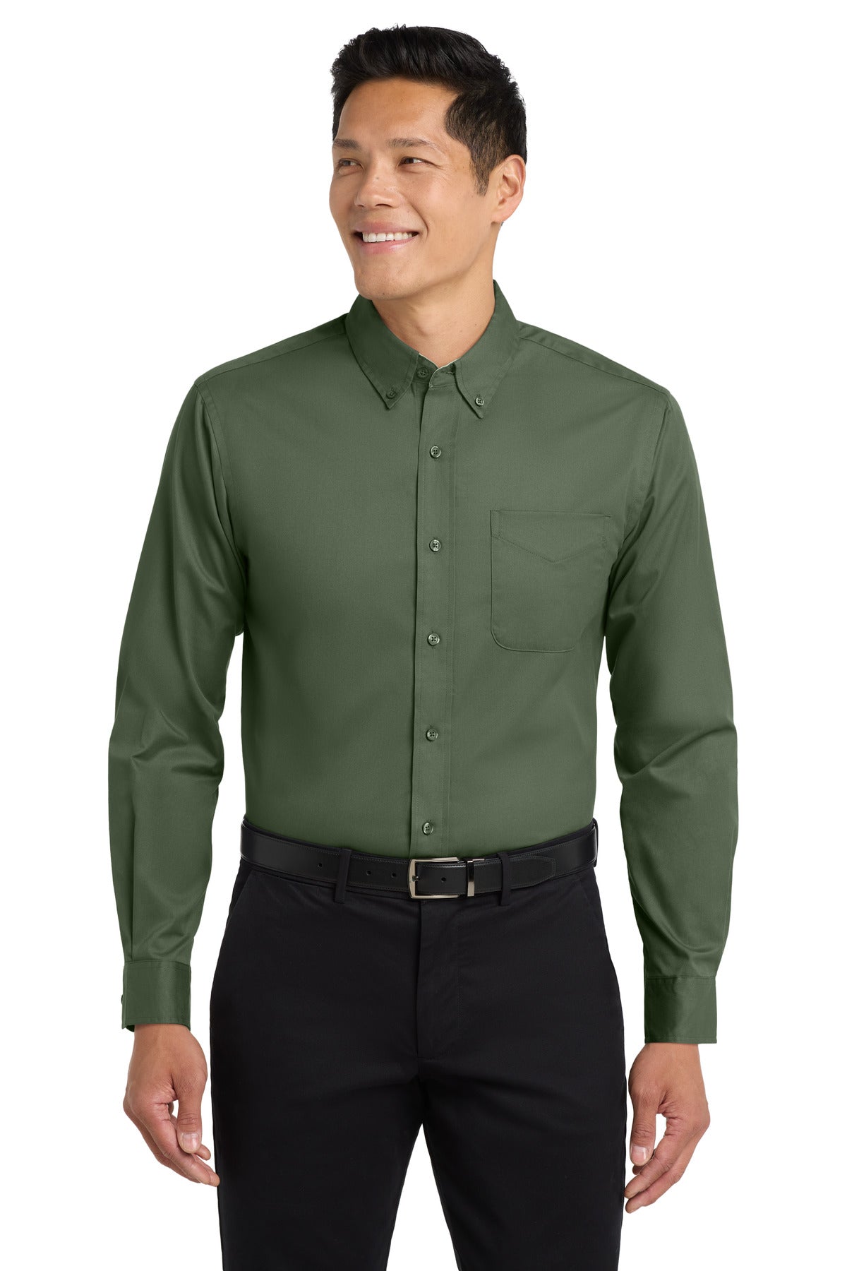 Custom Embroidery or DTF Print - Port Authority ®  Long Sleeve Easy Care Shirt S608