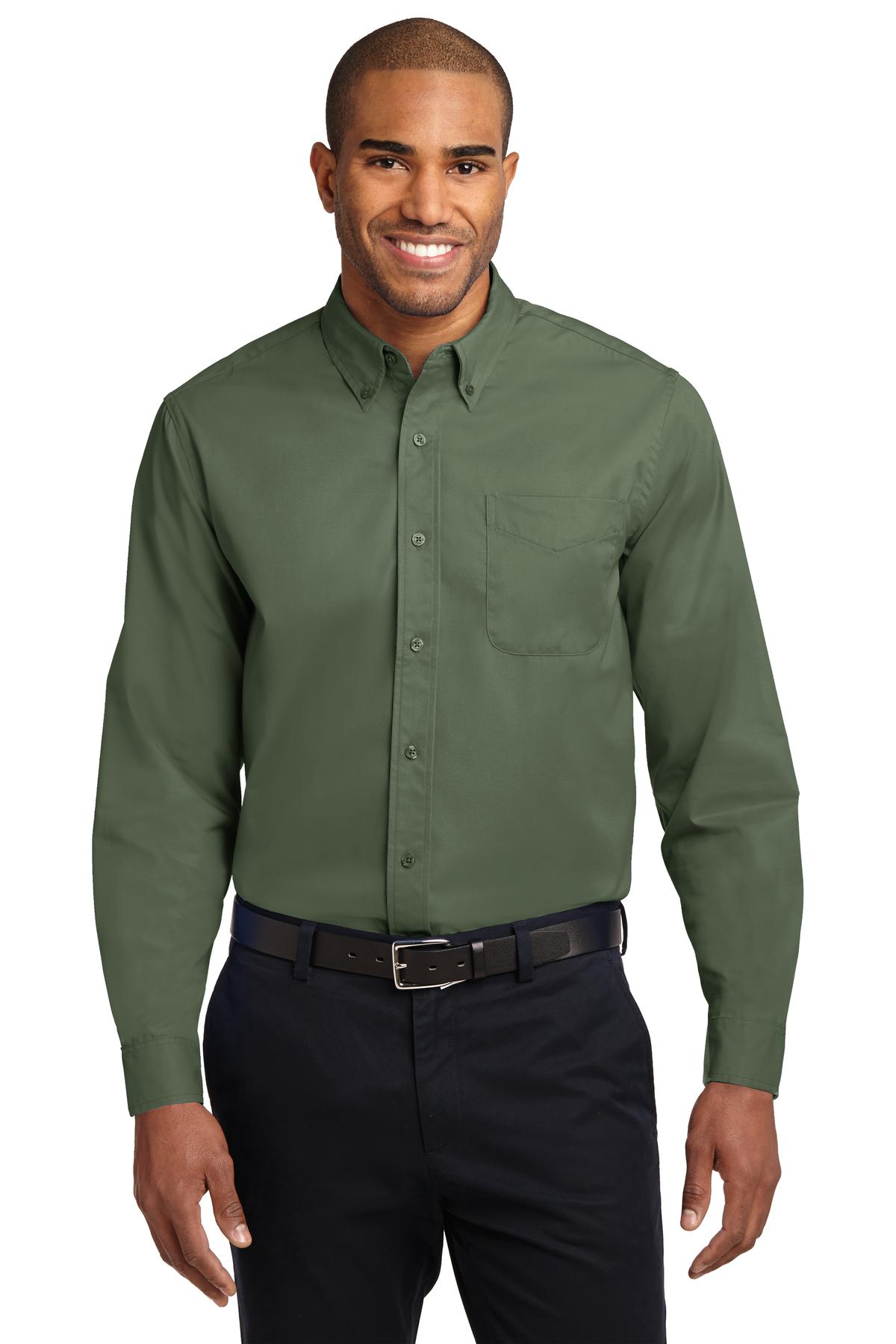 Custom Embroidered - Port Authority© Long Sleeve Easy Care Shirt S608