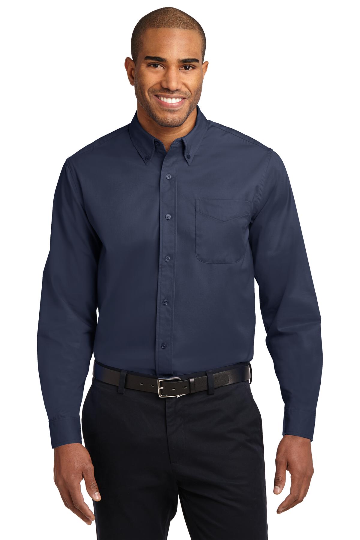 Custom Embroidered - Port Authority© Long Sleeve Easy Care Shirt S608
