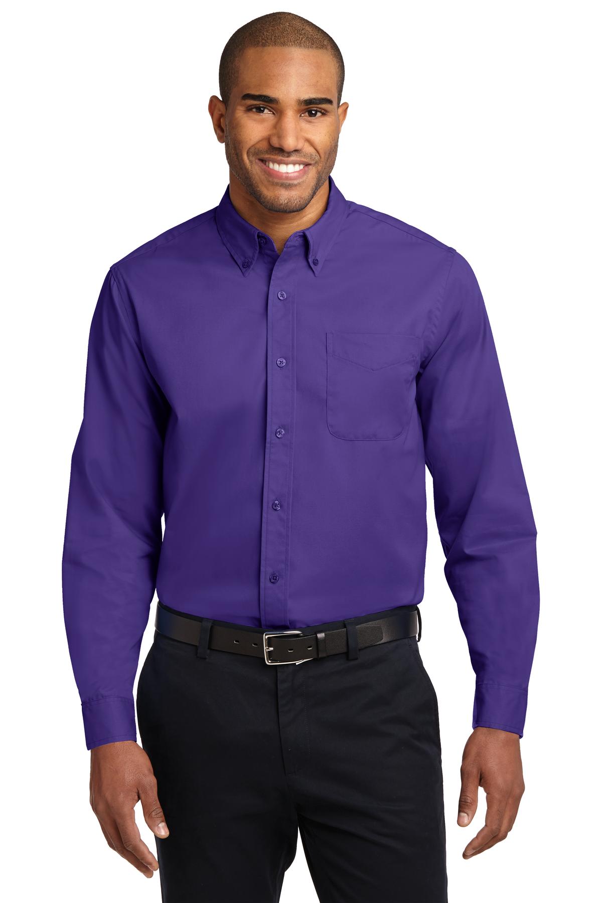 Custom Embroidered - Port Authority© Long Sleeve Easy Care Shirt S608