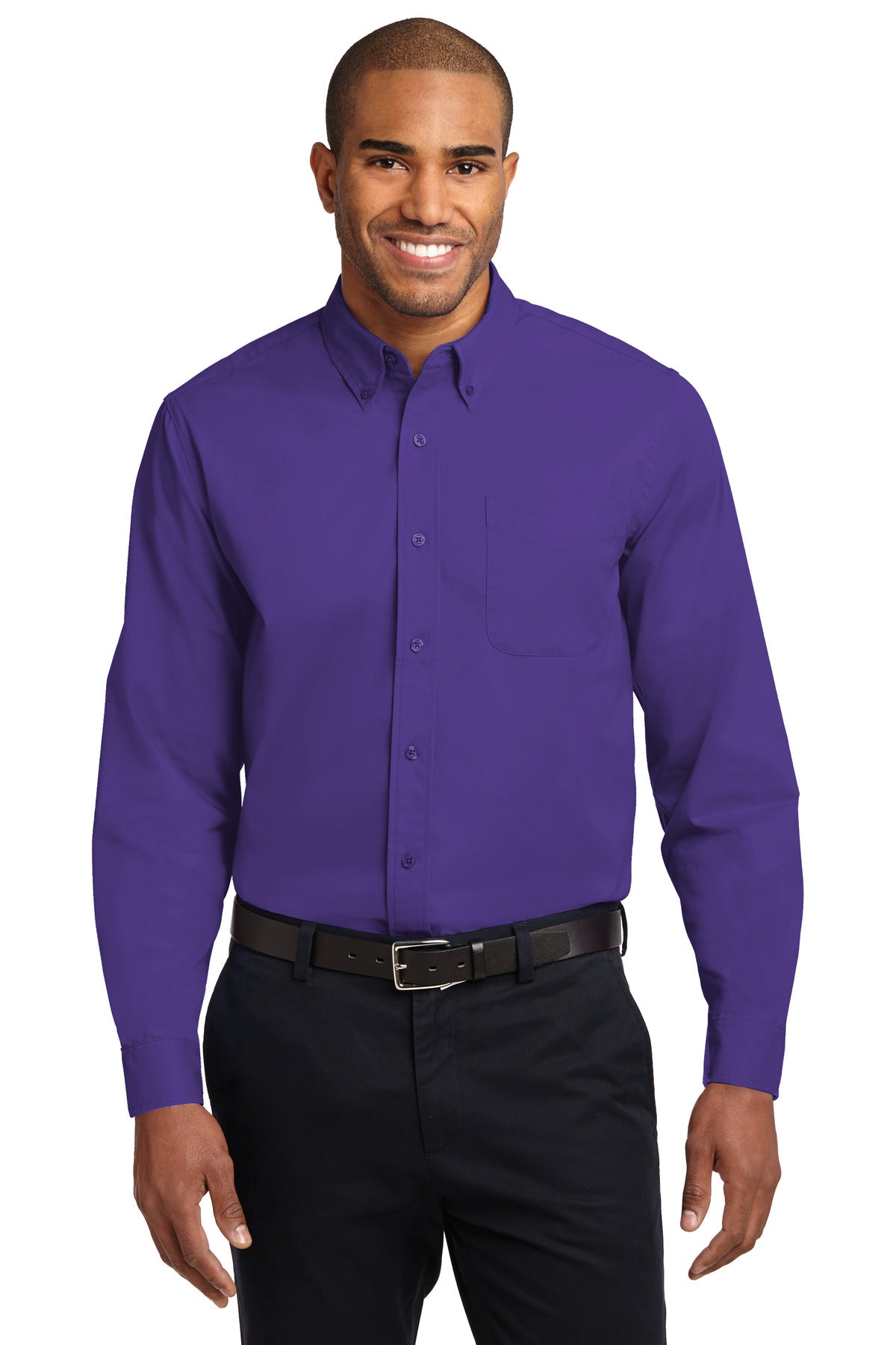 Custom Embroidery or DTF Print - Port Authority ®  Long Sleeve Easy Care Shirt S608